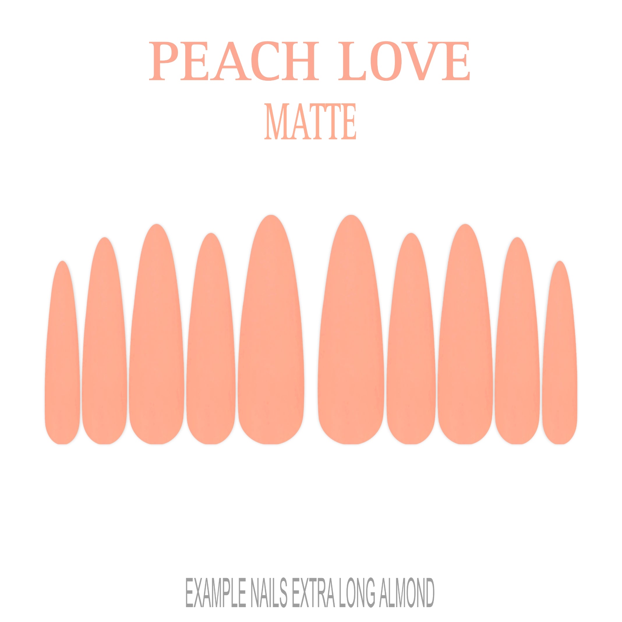 Peach Love soft peach press-on nails