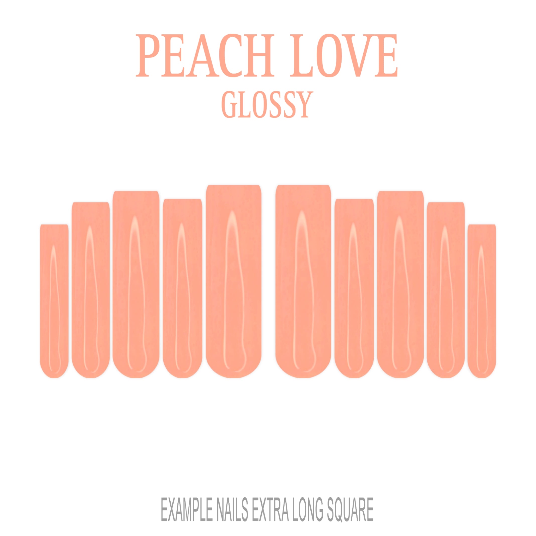 Peach Love soft peach press-on nails
