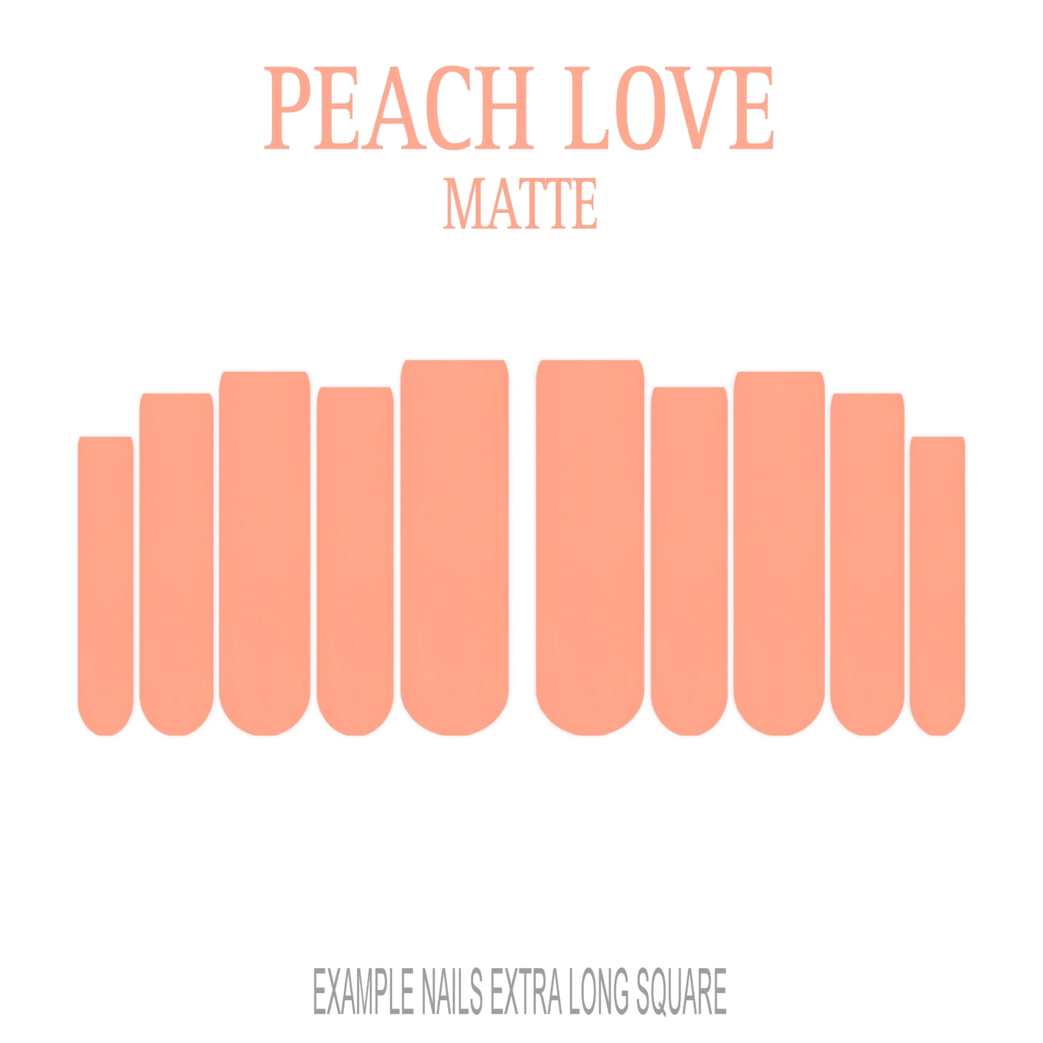 Peach Love soft peach press-on nails