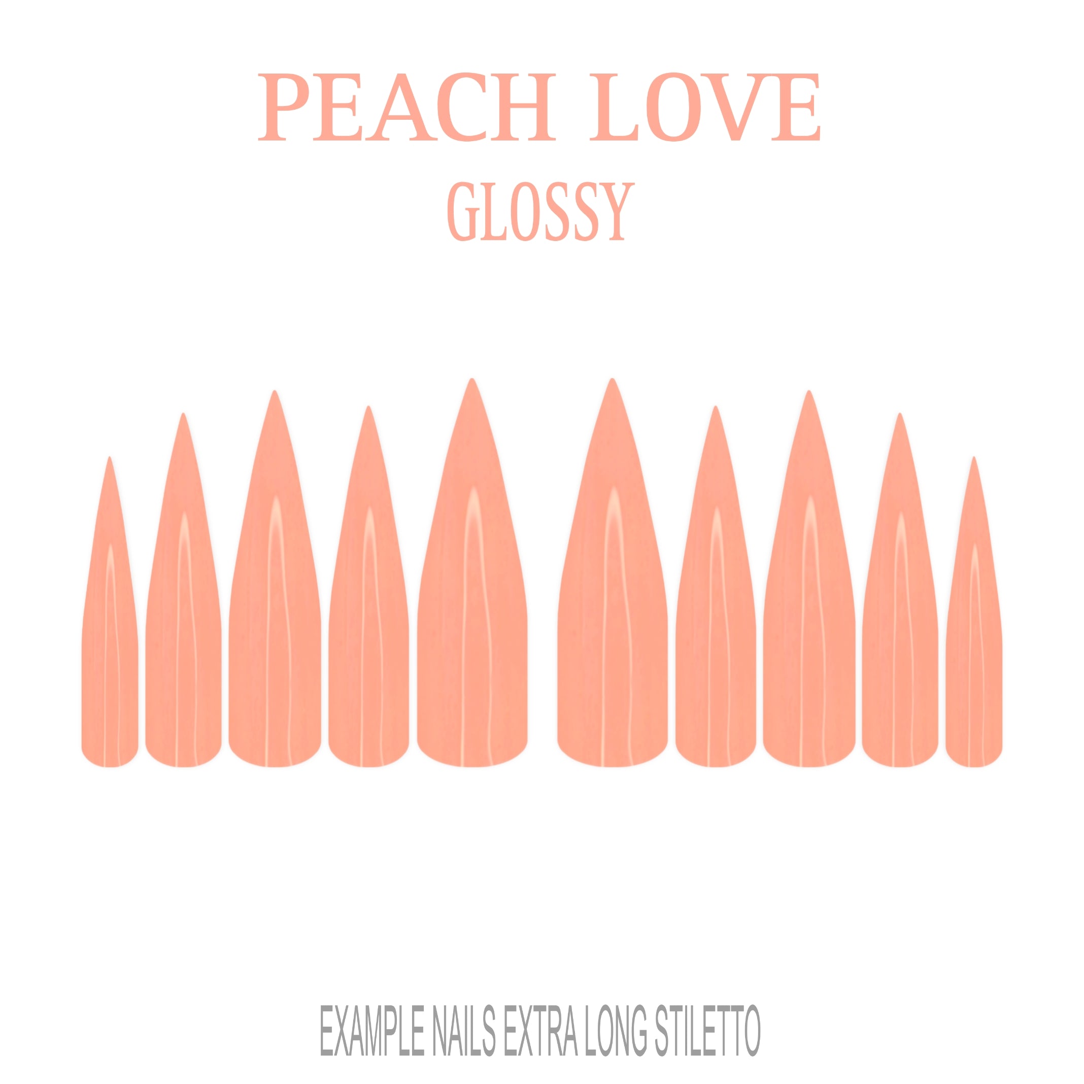 Peach Love soft peach press-on nails