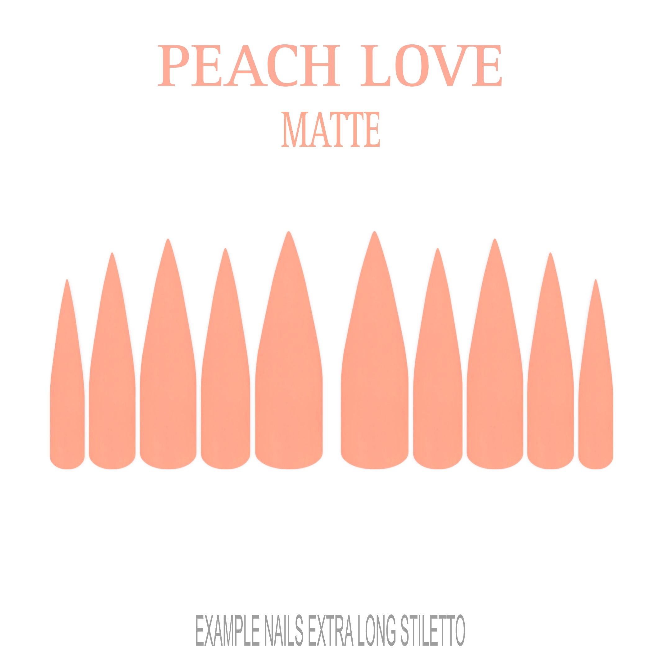 Peach Love soft peach press-on nails