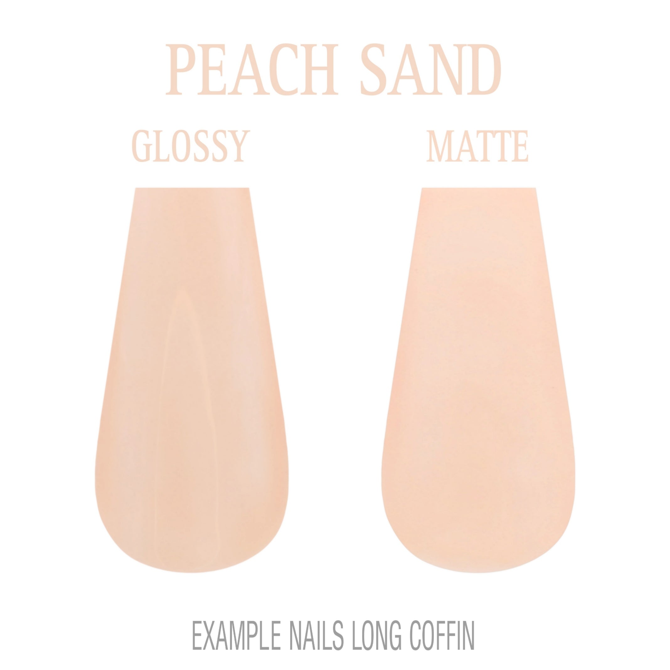 Peach Sand peach nude press-on nails