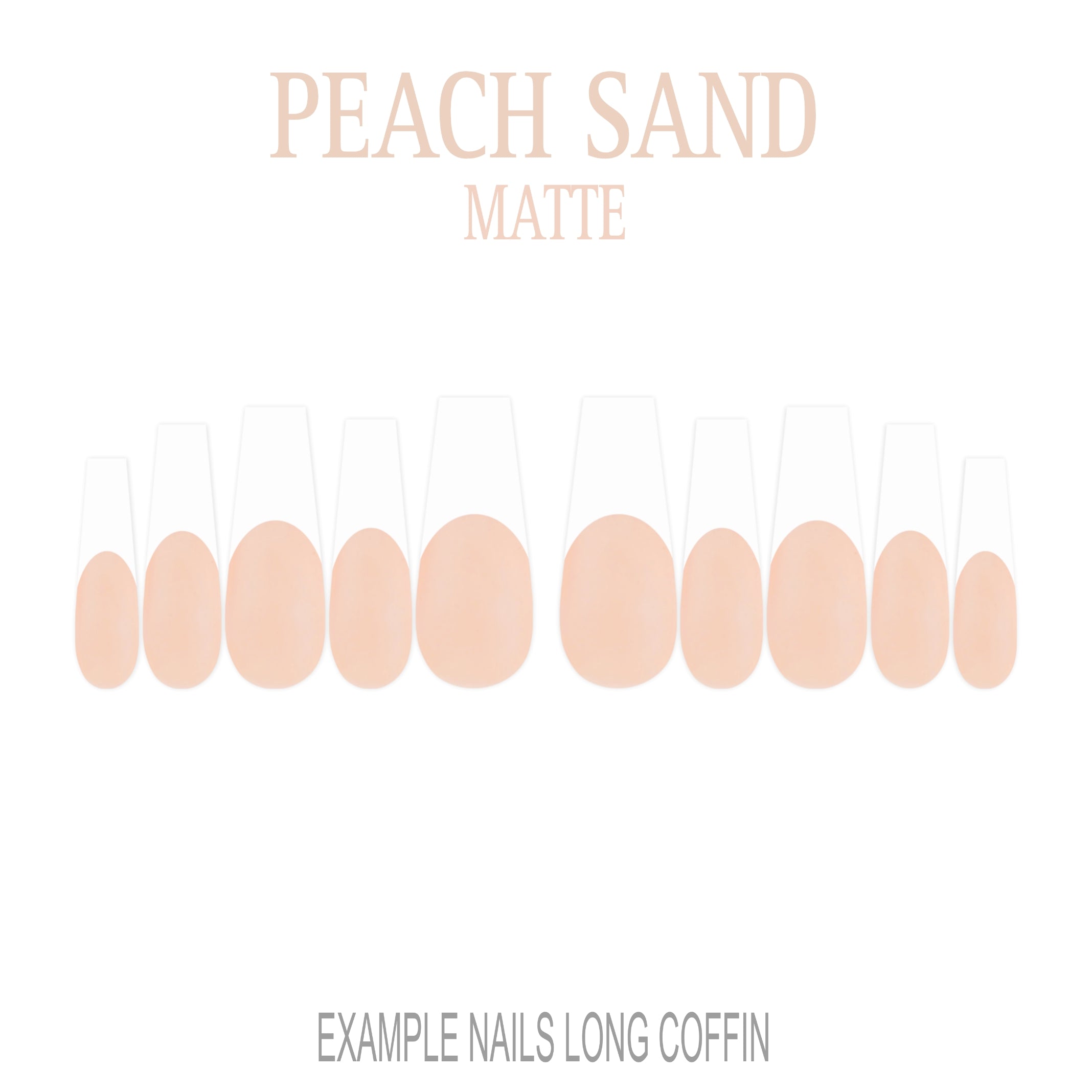Peach Sand nude French tip press-on nails
