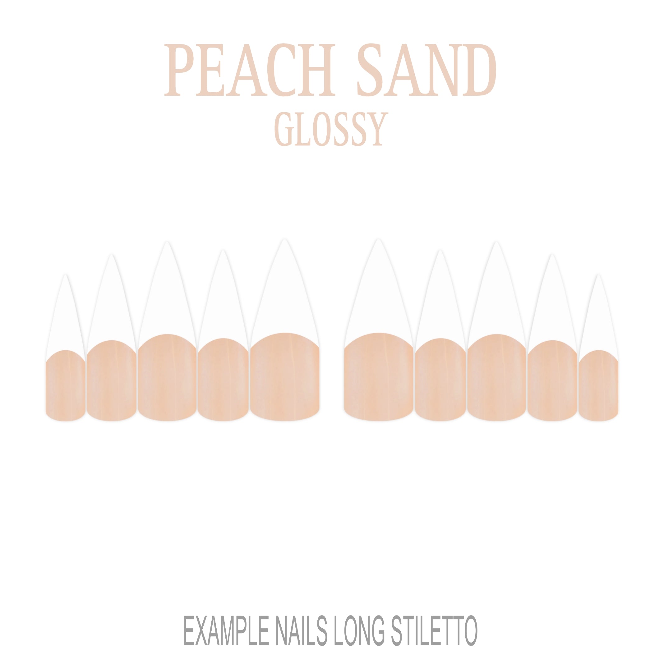Peach Sand nude French tip press-on nails