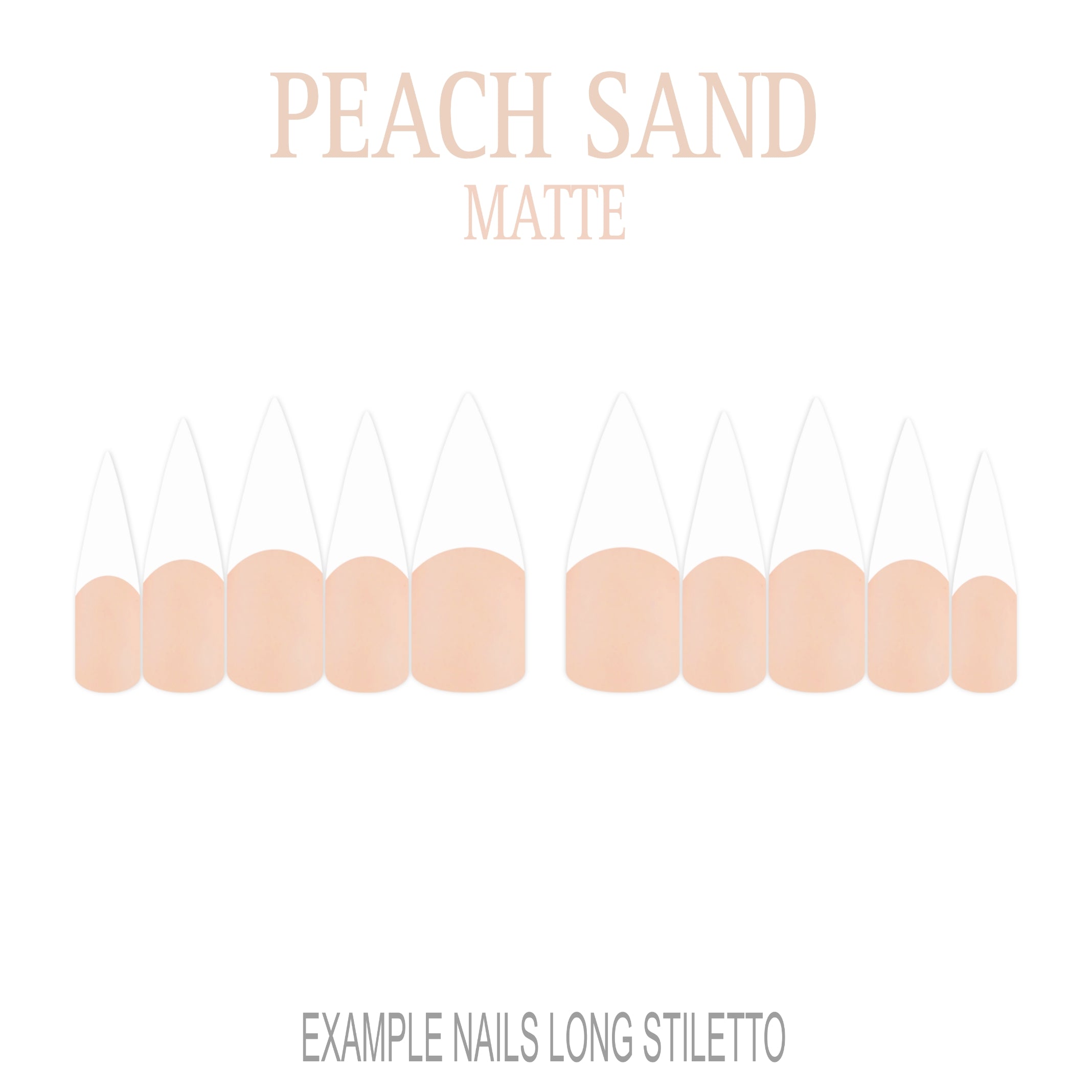 Peach Sand nude French tip press-on nails