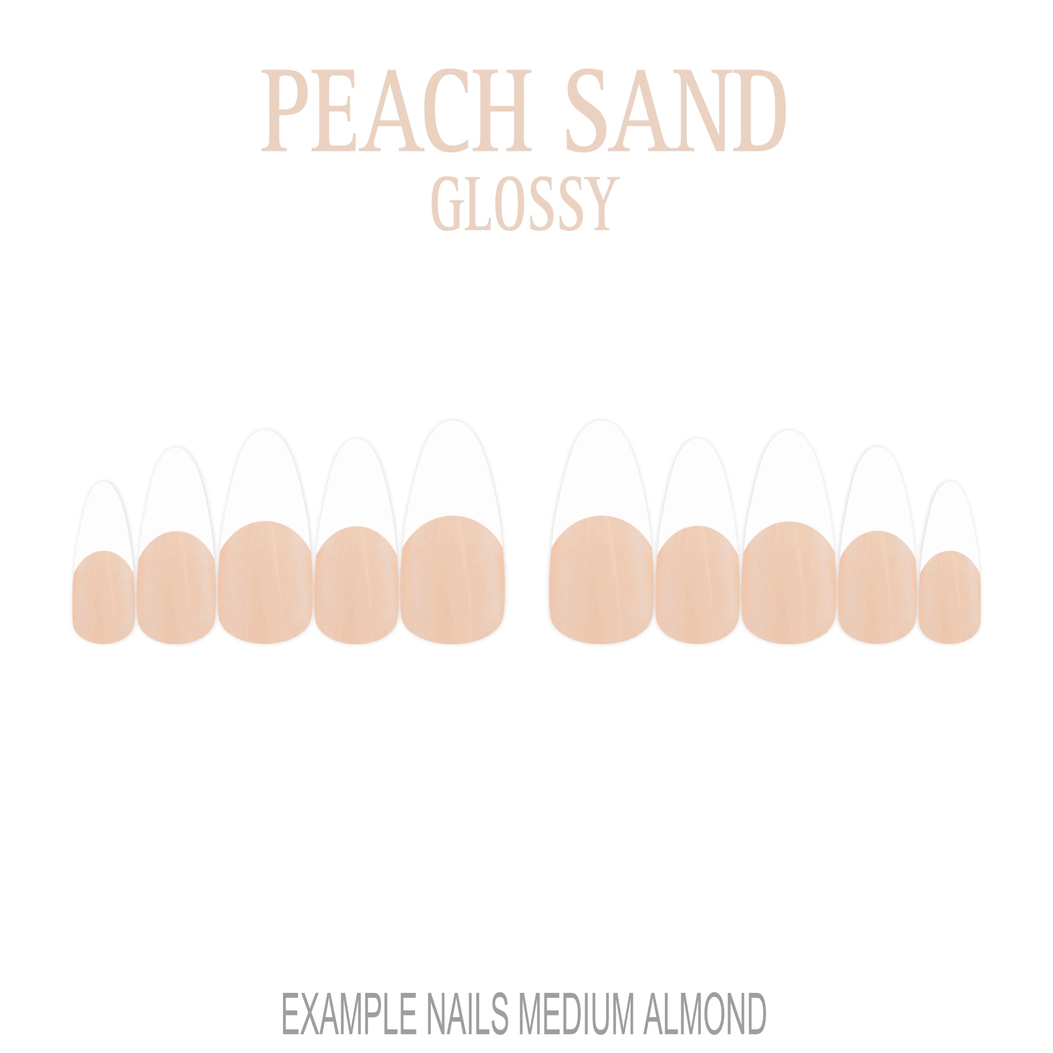 Peach Sand nude French tip press-on nails