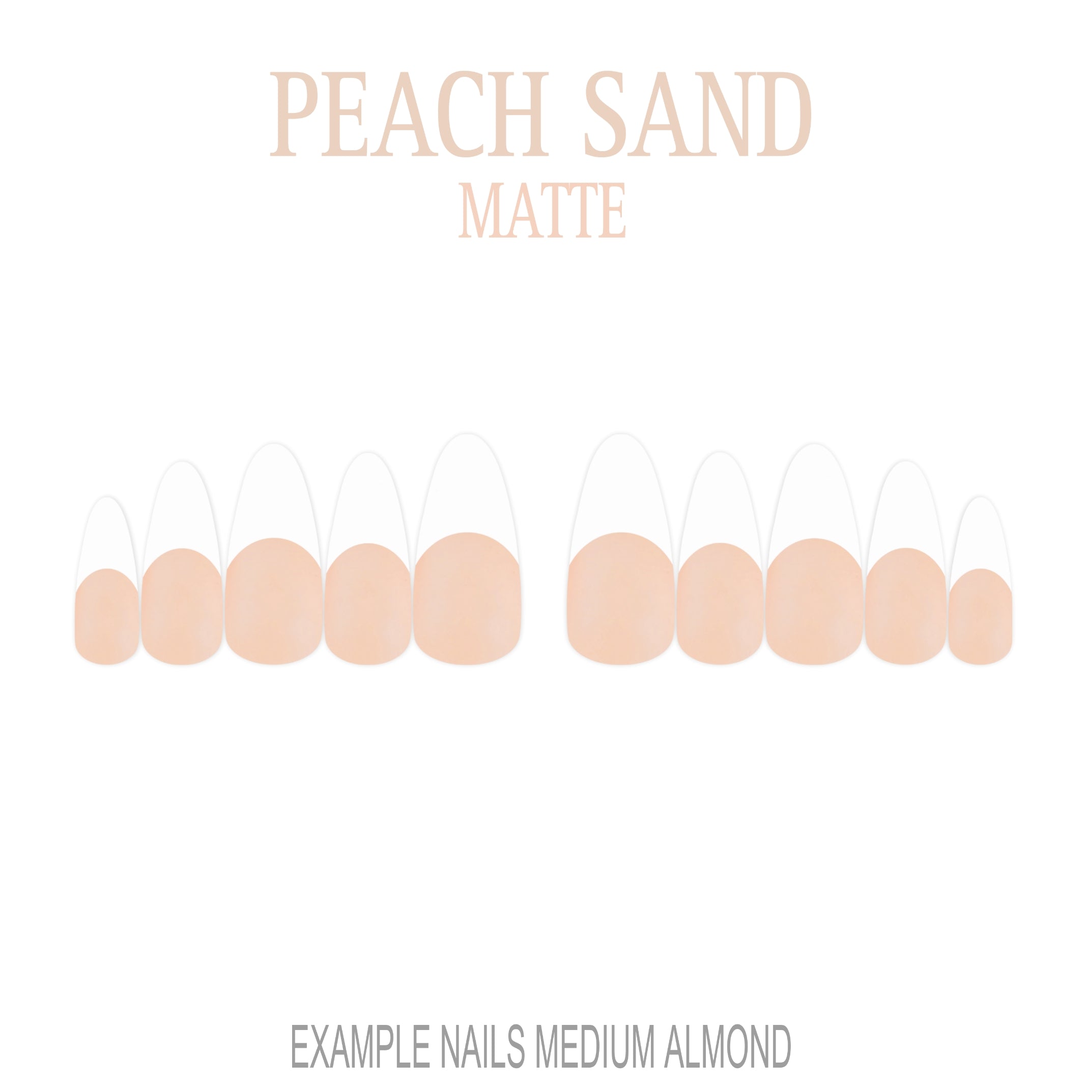 Peach Sand nude French tip press-on nails