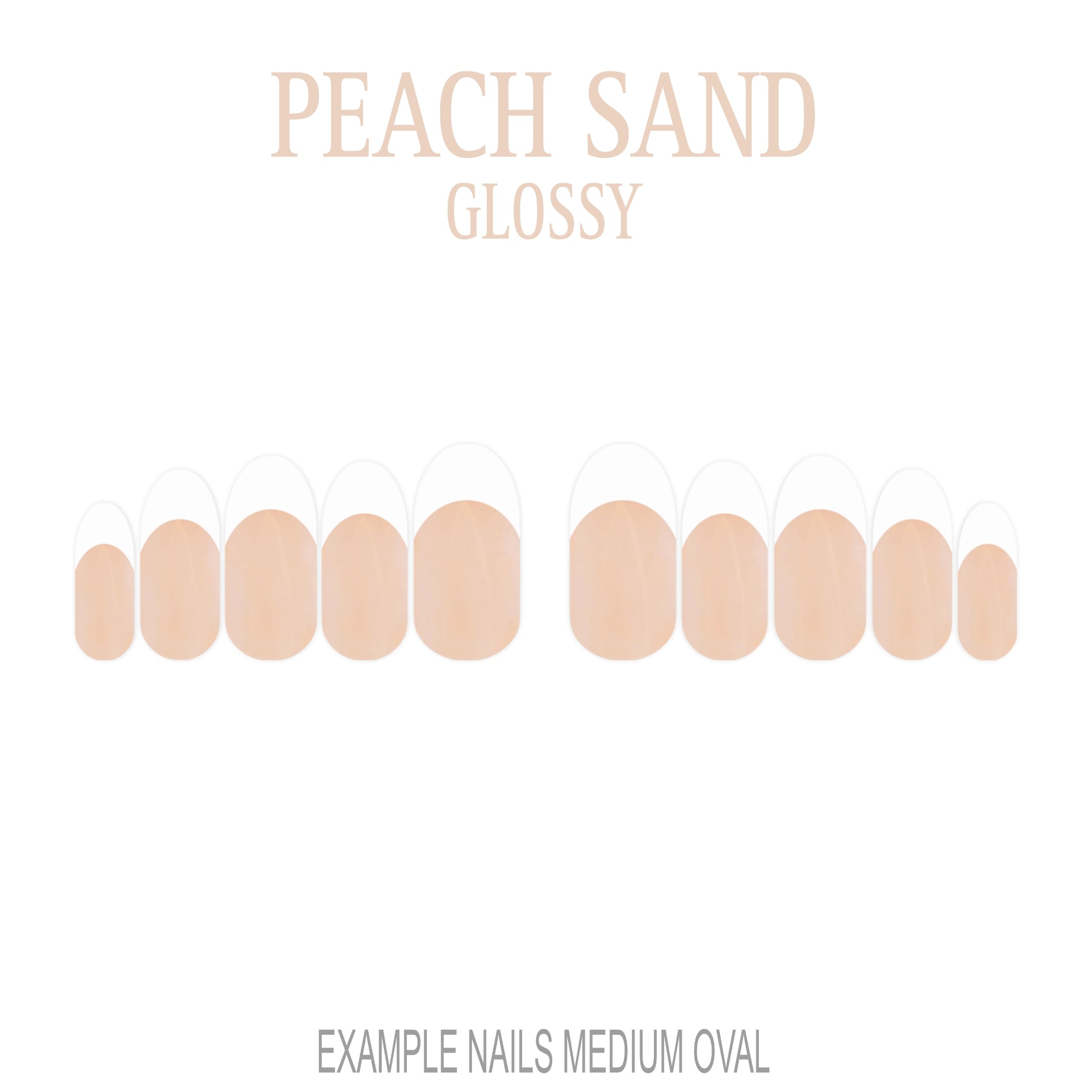 Peach Sand nude French tip press-on nails