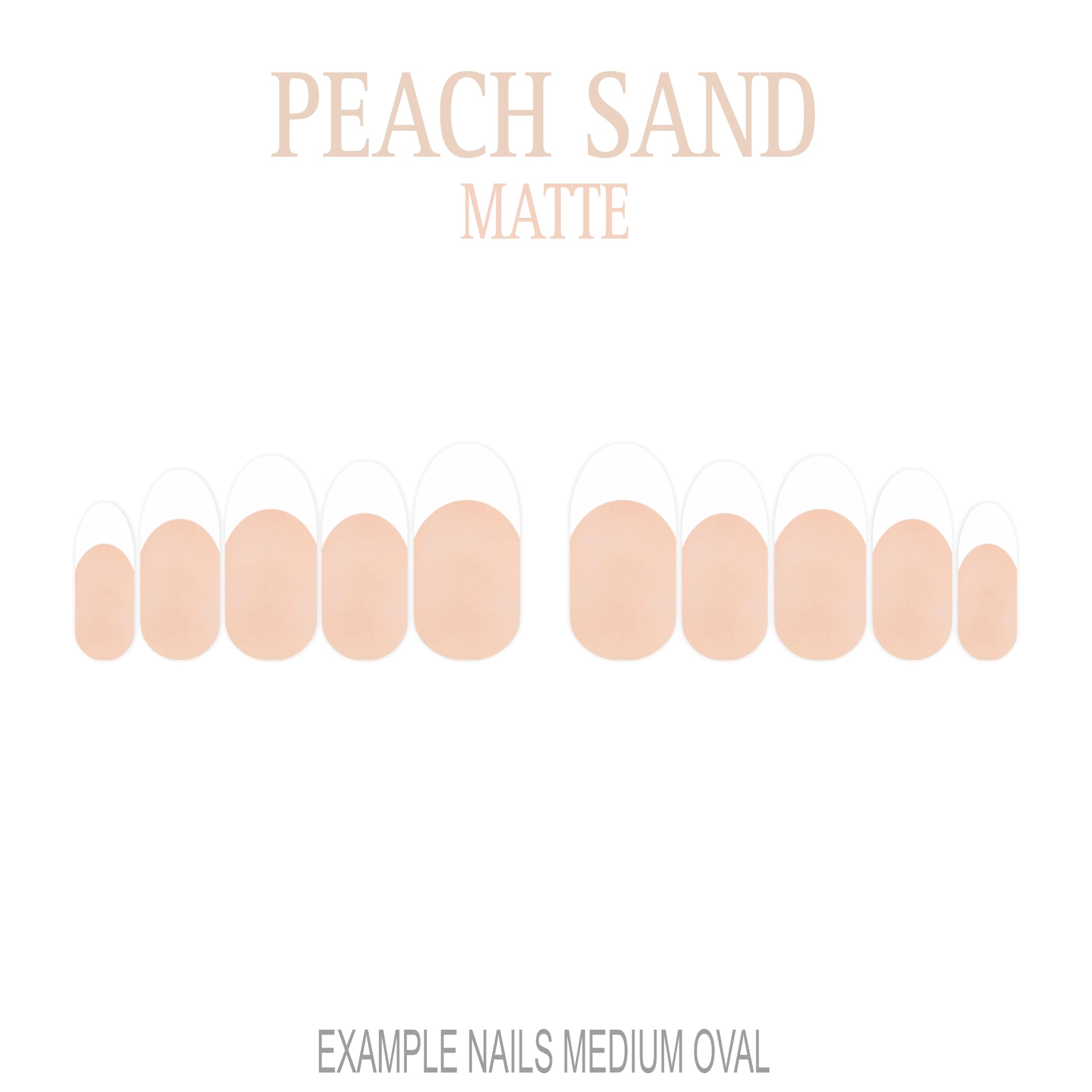 Peach Sand nude French tip press-on nails