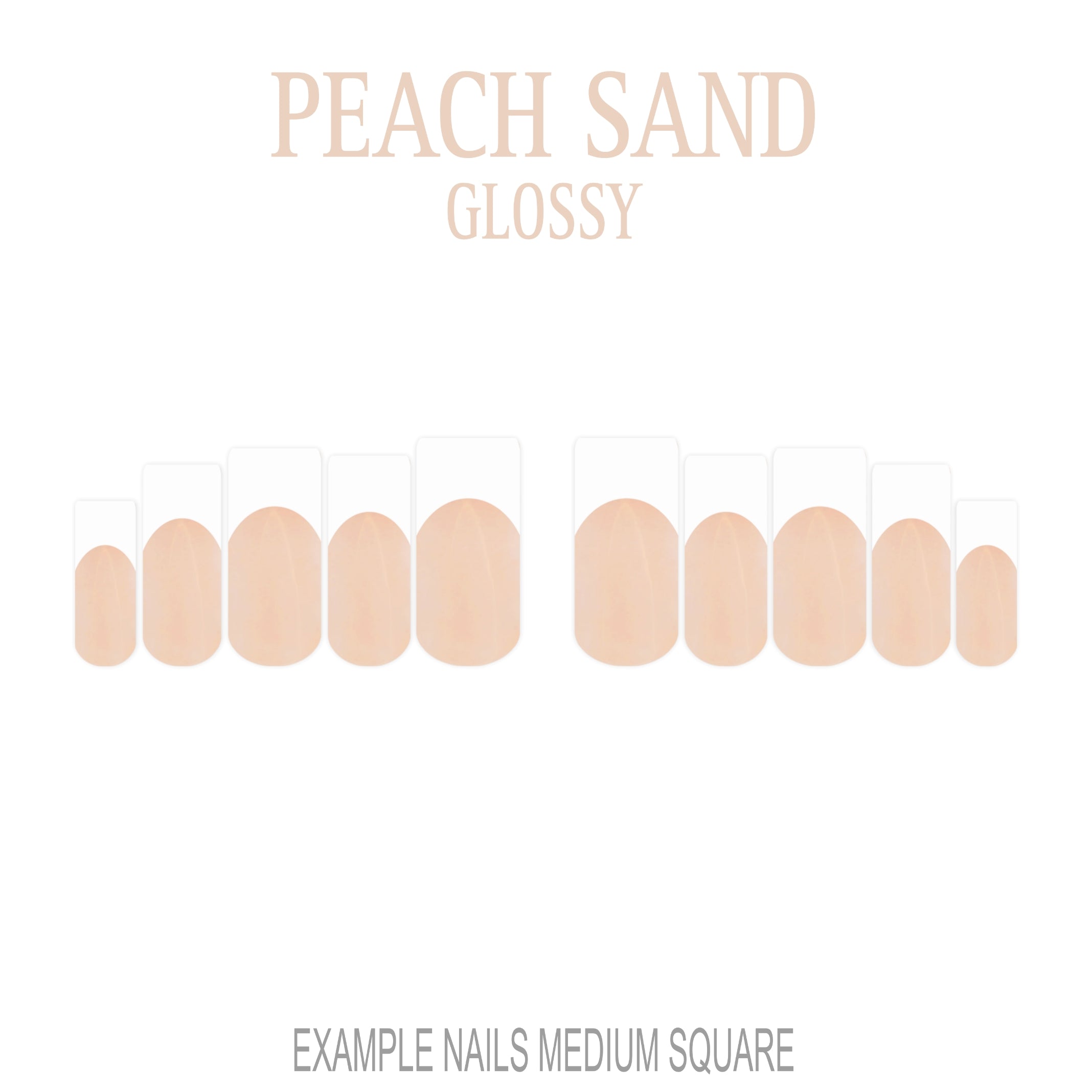 Peach Sand nude French tip press-on nails