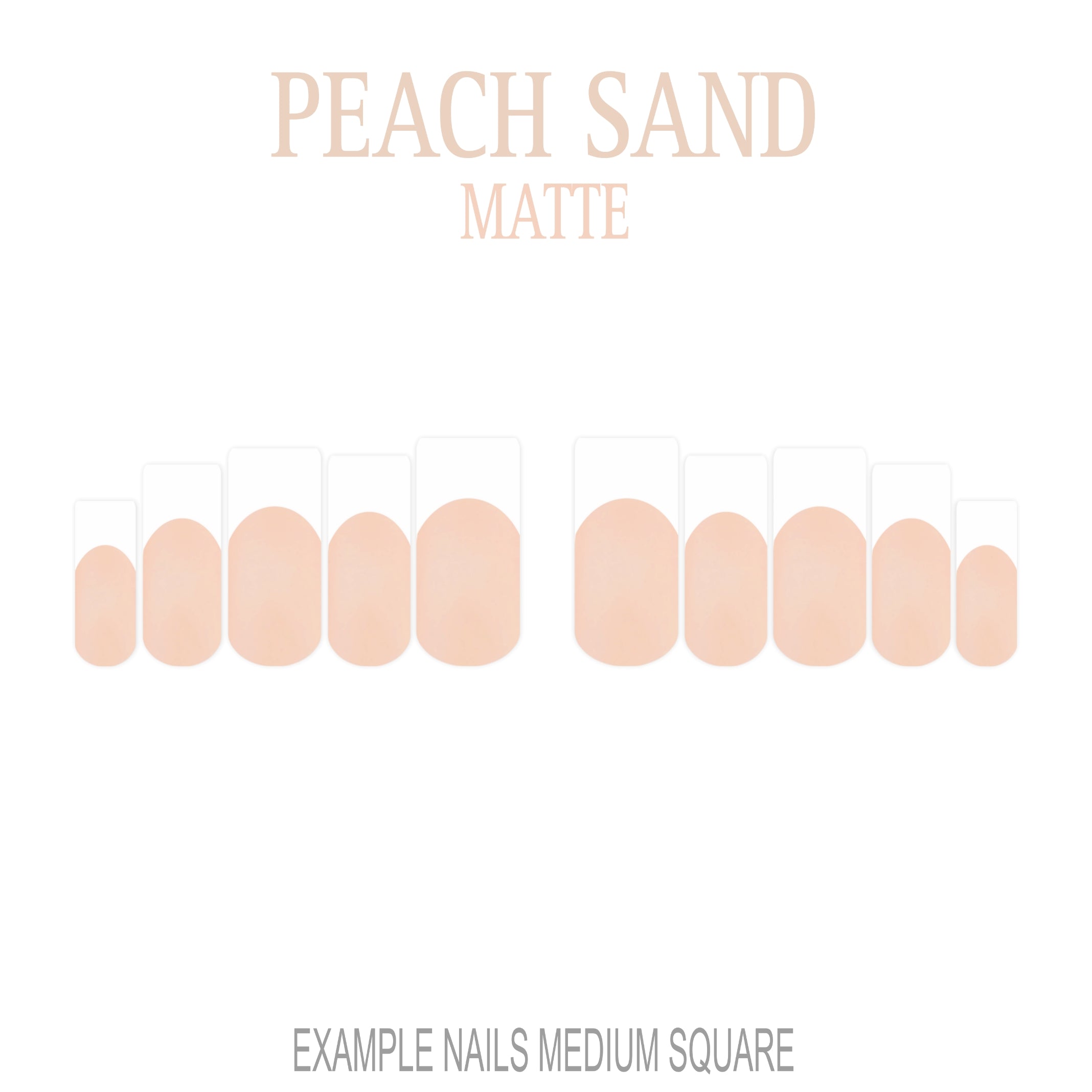 Peach Sand nude French tip press-on nails
