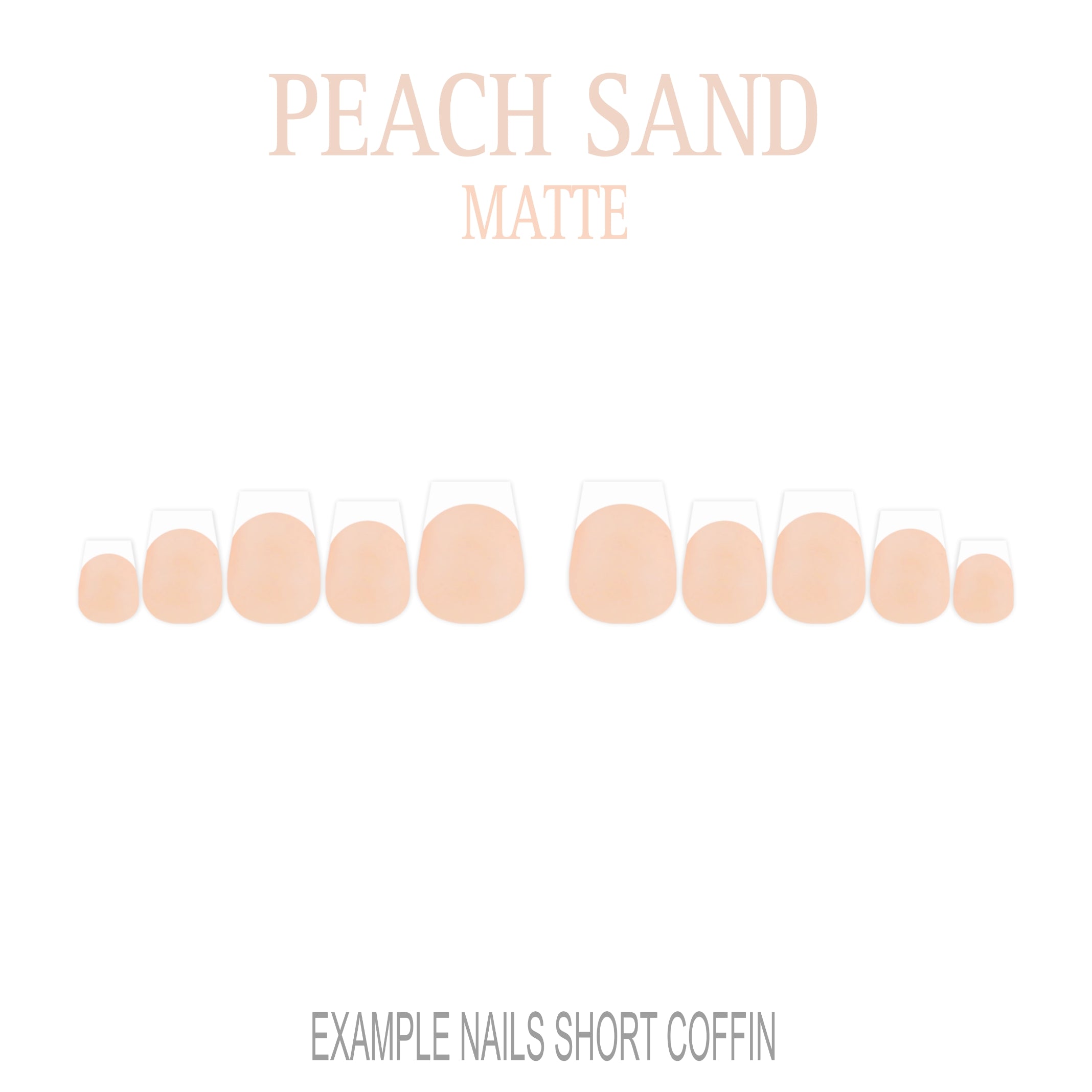Peach Sand nude French tip press-on nails
