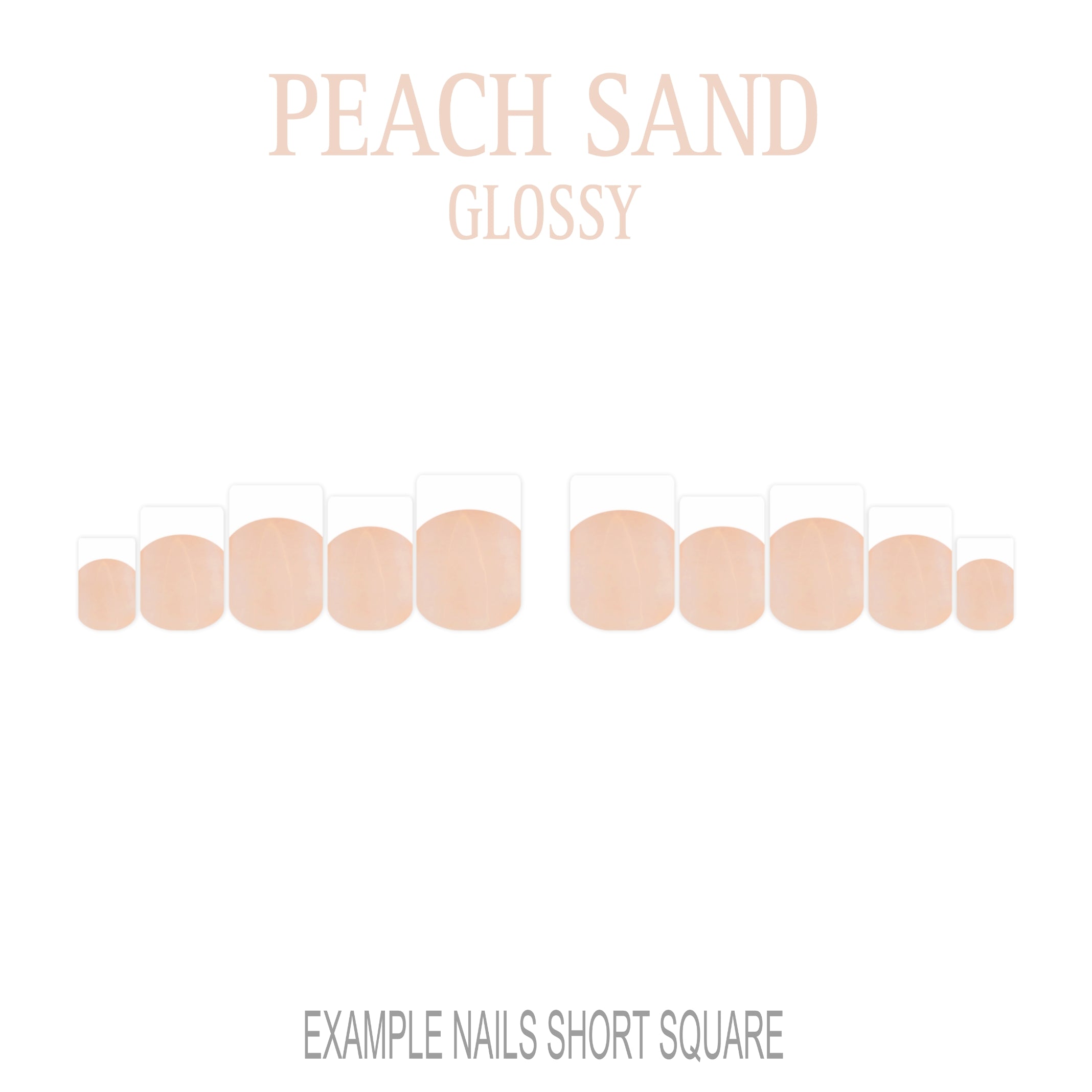 Peach Sand nude French tip press-on nails