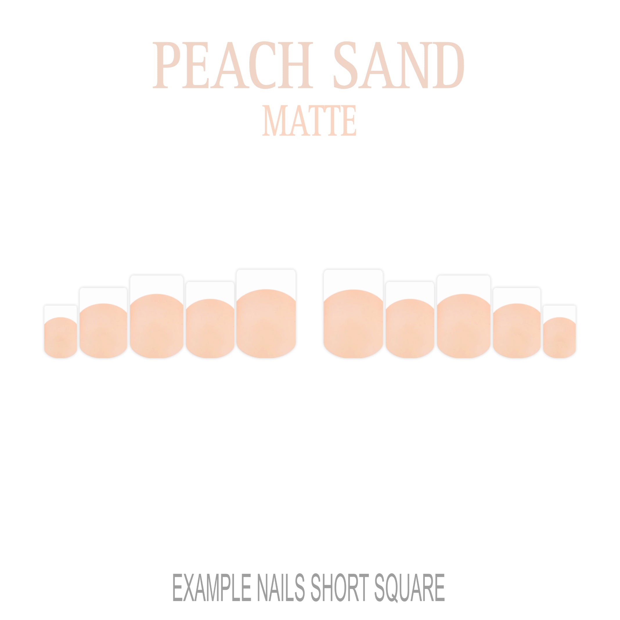 Peach Sand nude French tip press-on nails