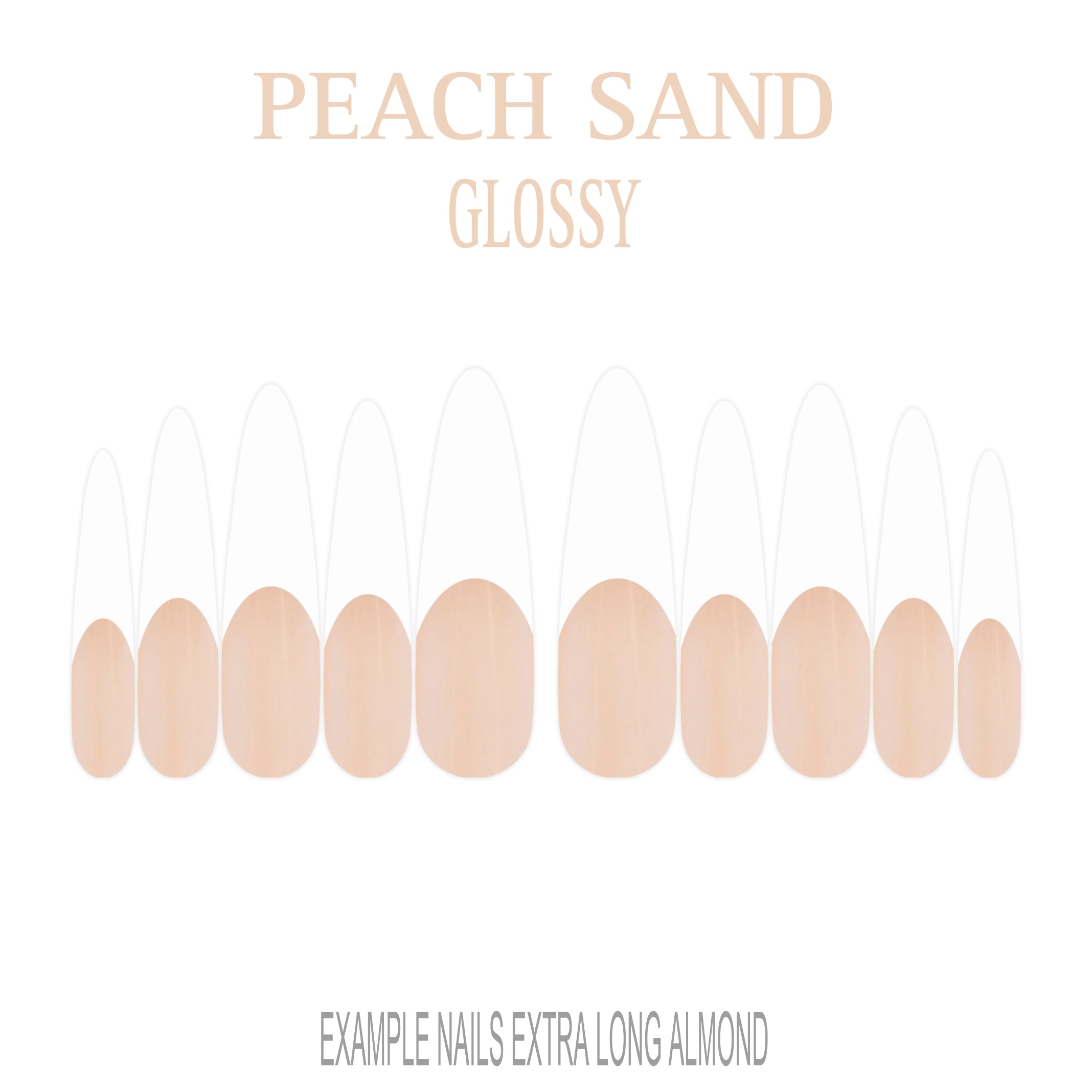 Peach Sand nude French tip press-on nails