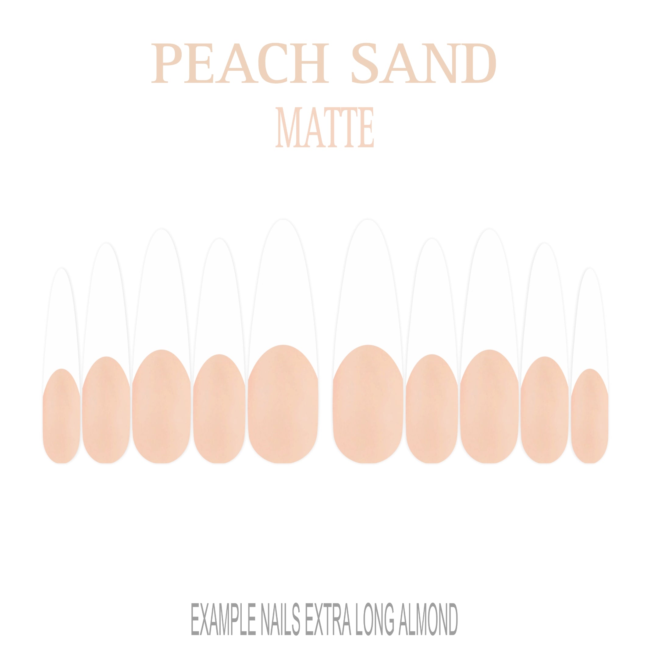 Peach Sand nude French tip press-on nails