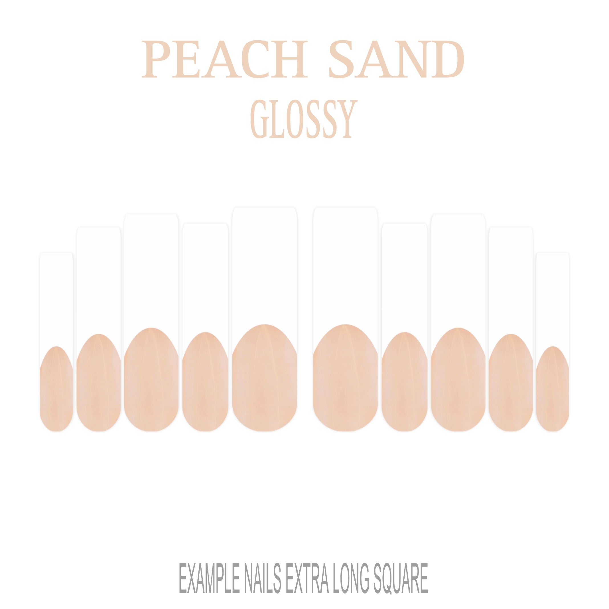 Peach Sand nude French tip press-on nails