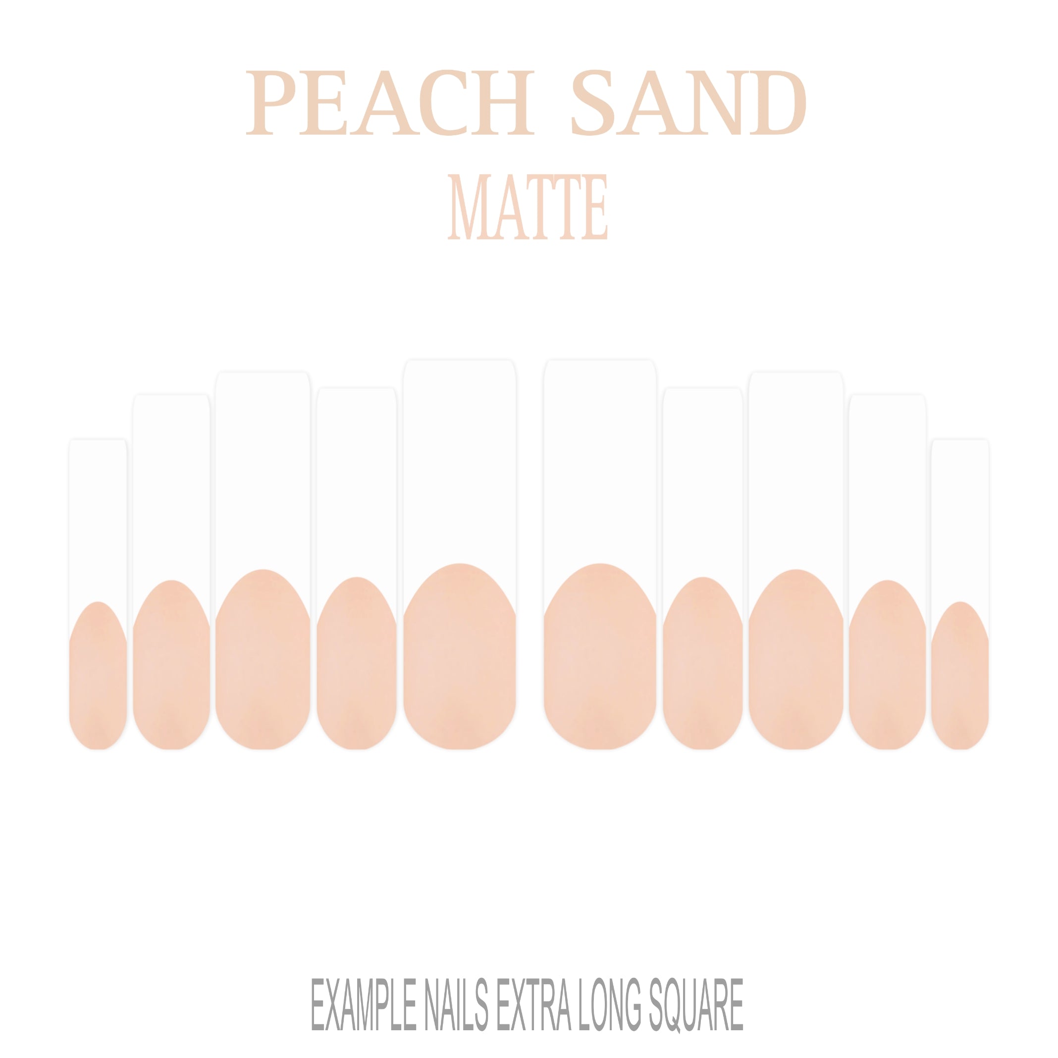 Peach Sand nude French tip press-on nails