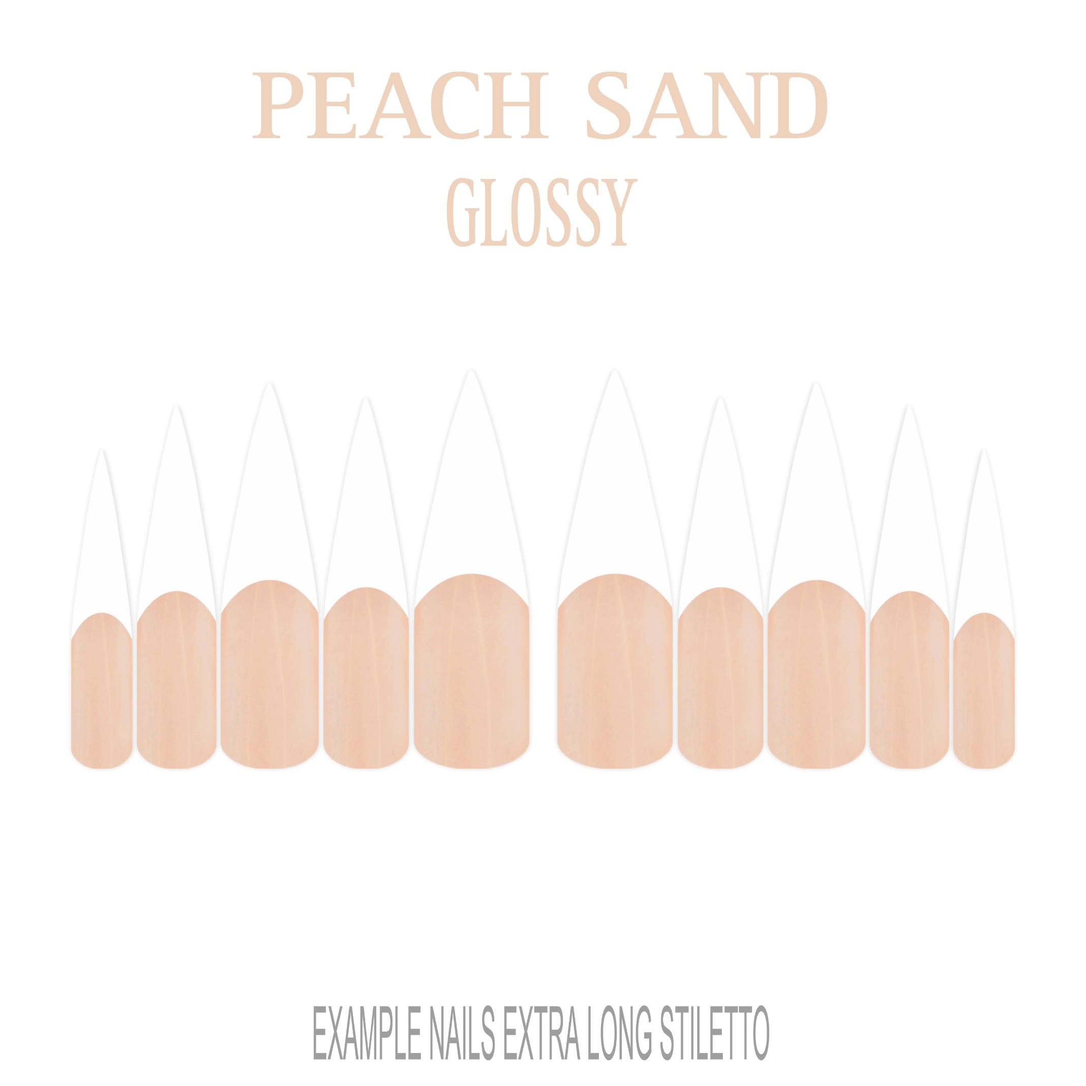 Peach Sand nude French tip press-on nails