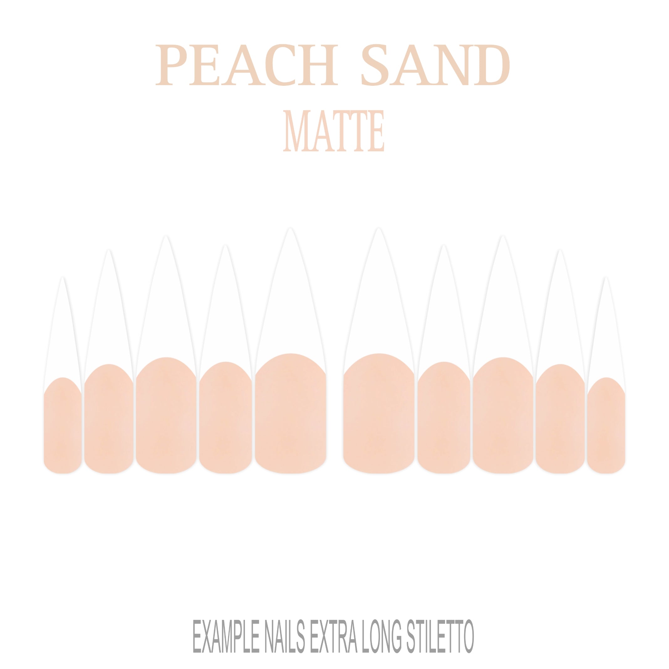 Peach Sand nude French tip press-on nails