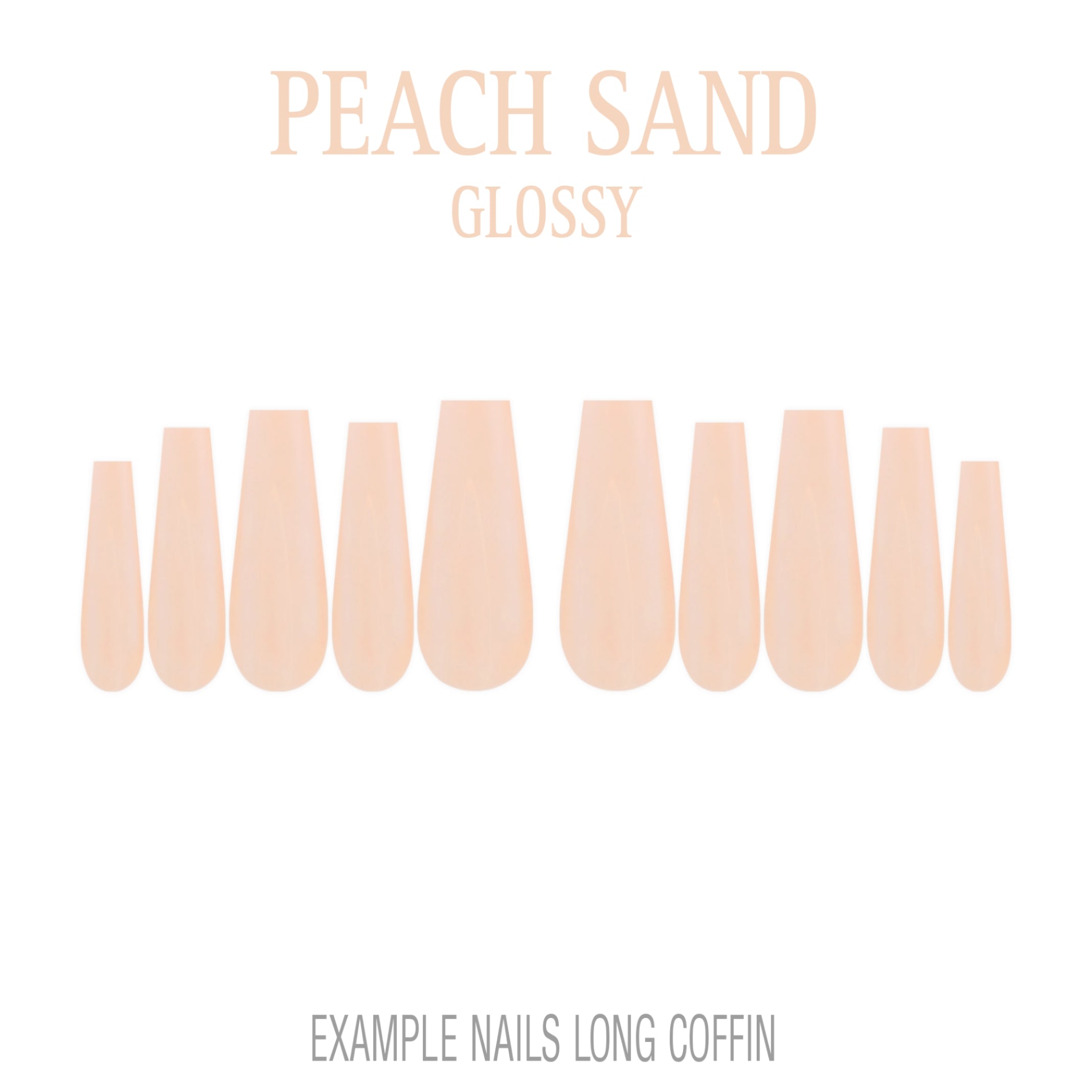 Peach Sand peach nude press-on nails