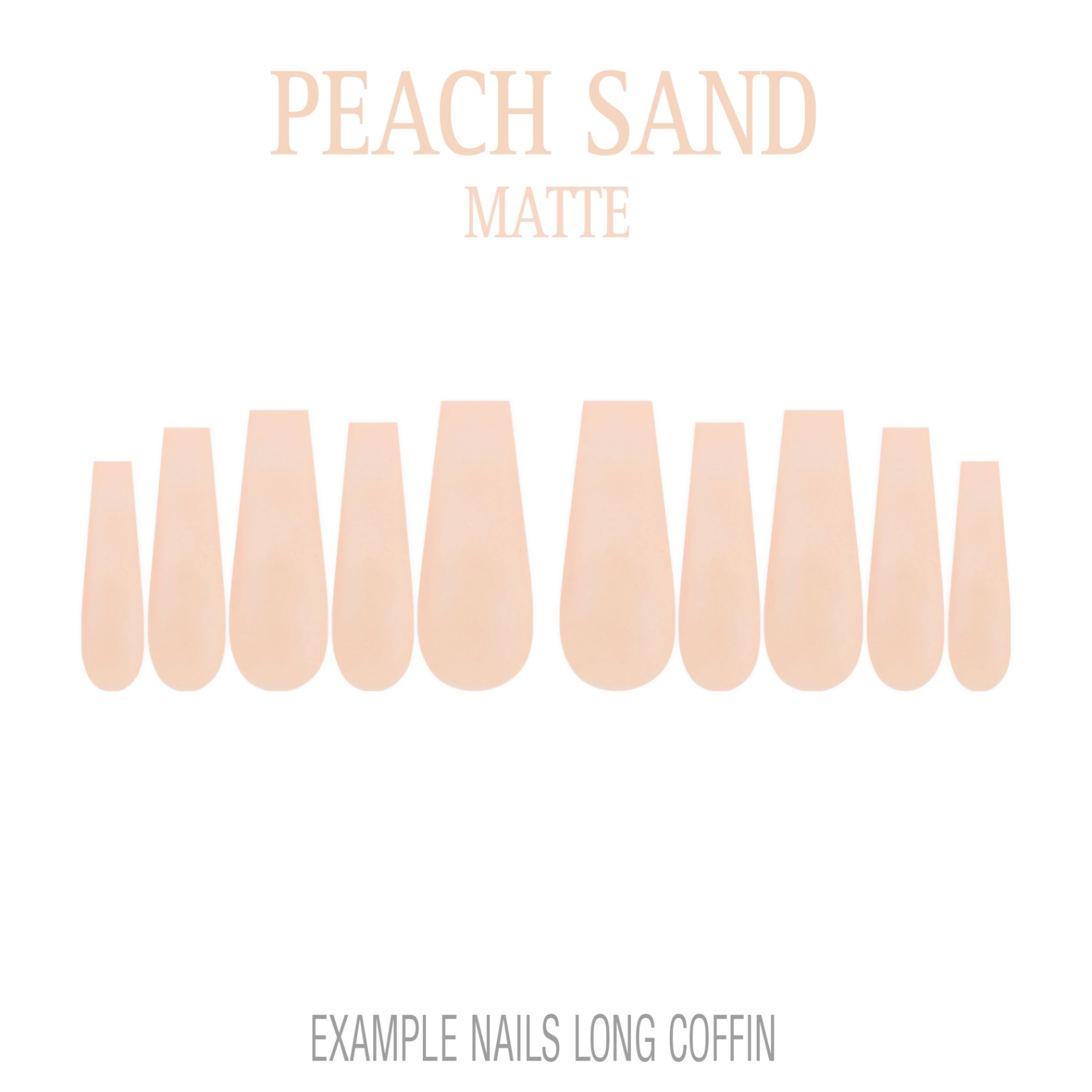 Peach Sand peach nude press-on nails