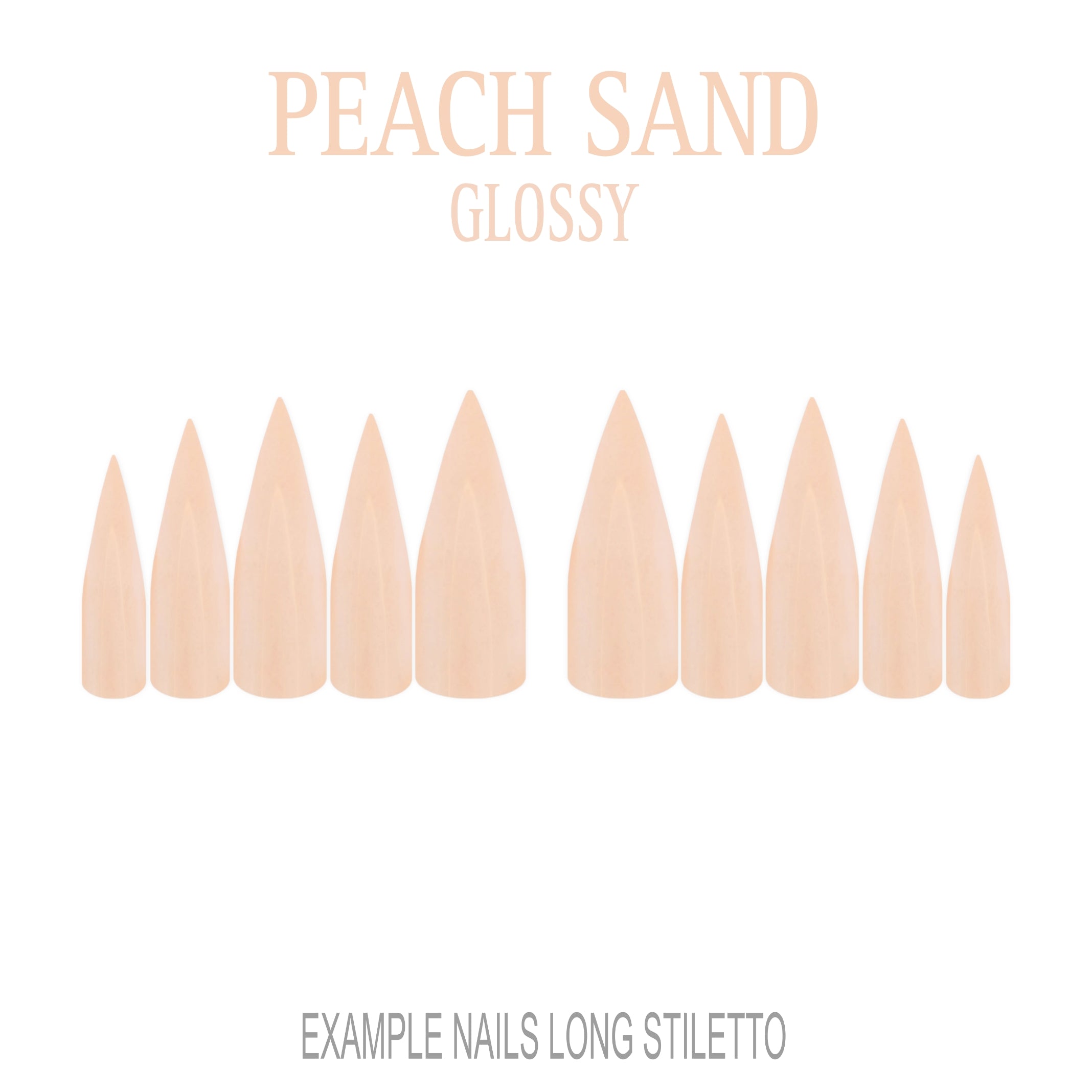 Peach Sand peach nude press-on nails