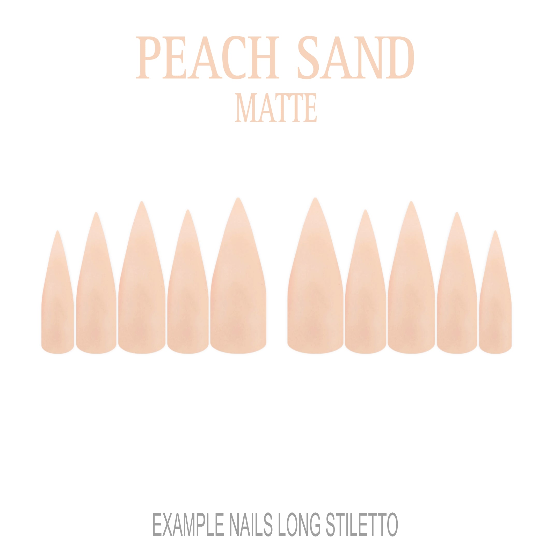 Peach Sand peach nude press-on nails