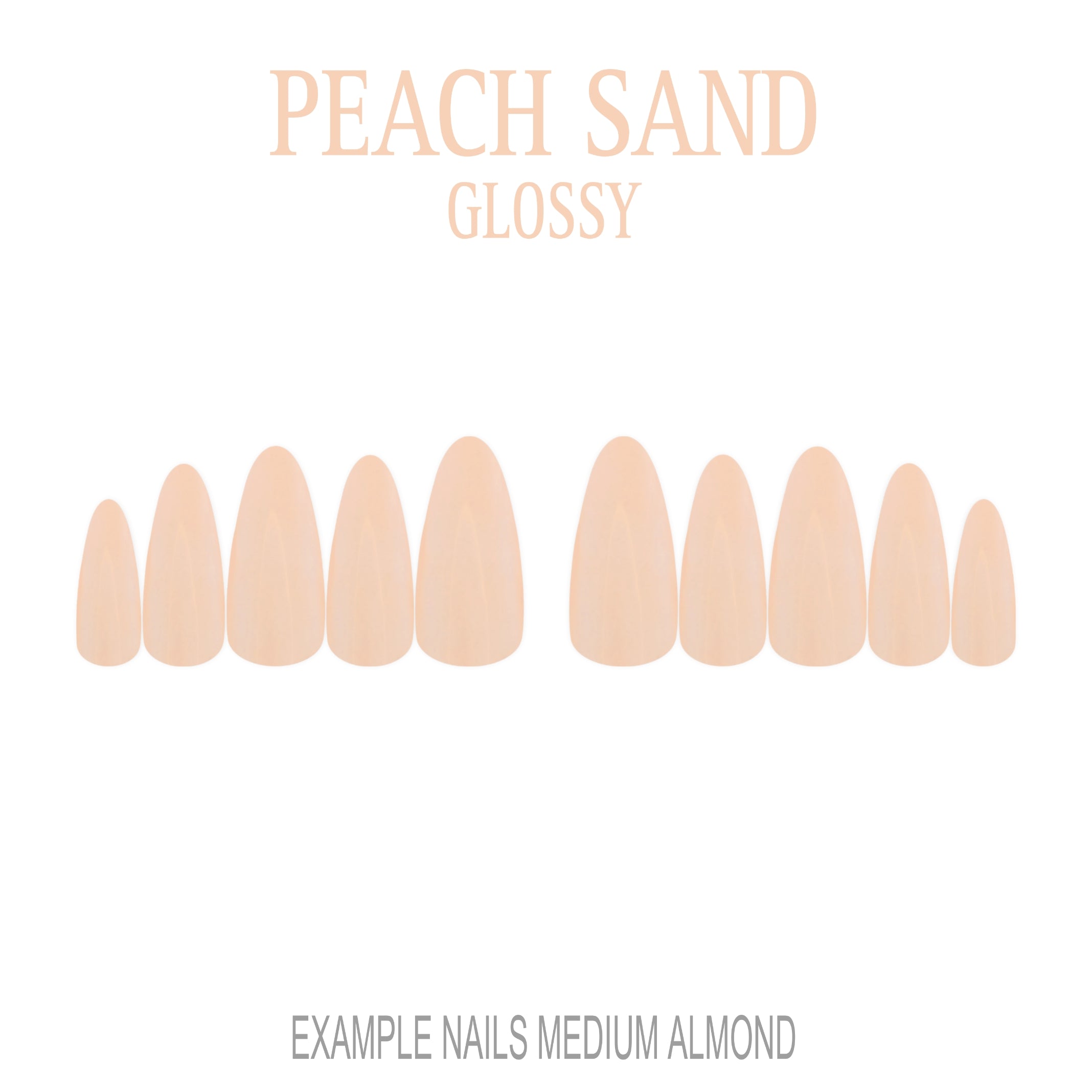 Peach Sand peach nude press-on nails