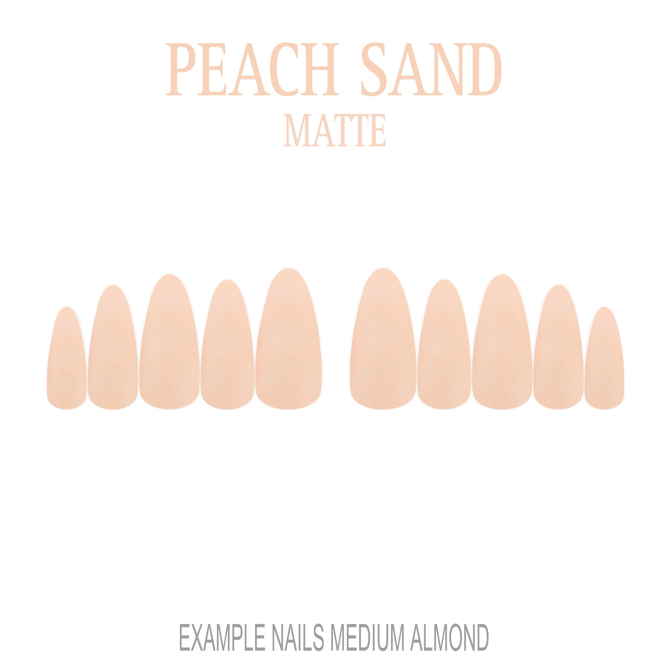 Peach Sand peach nude press-on nails