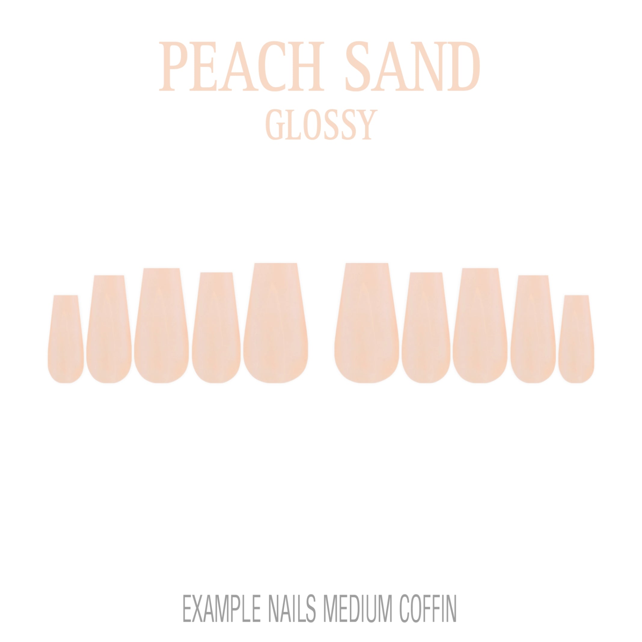 Peach Sand peach nude press-on nails