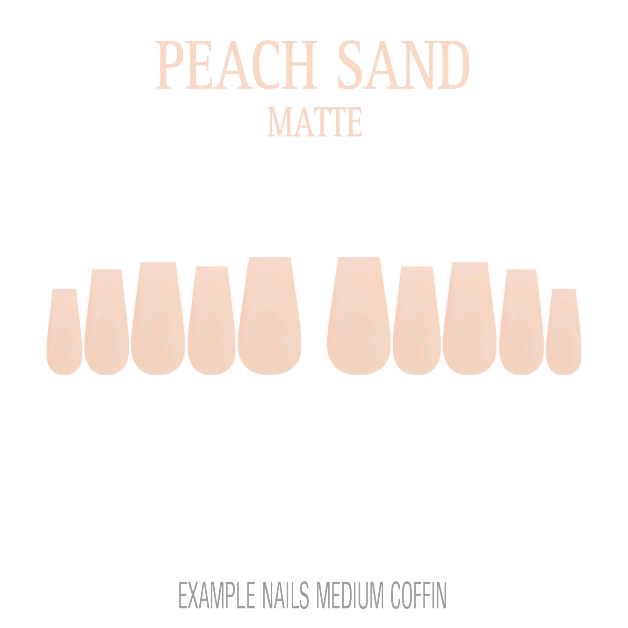 Peach Sand peach nude press-on nails