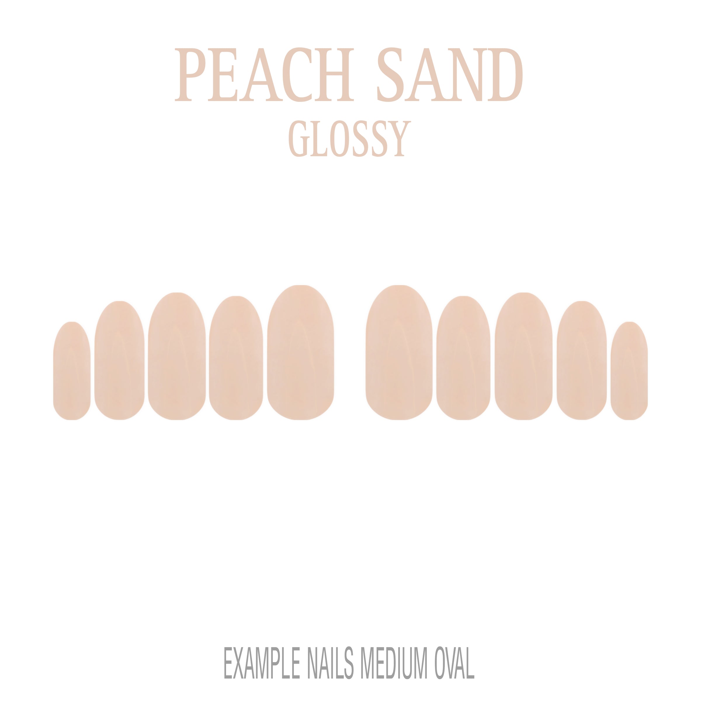 Peach Sand peach nude press-on nails