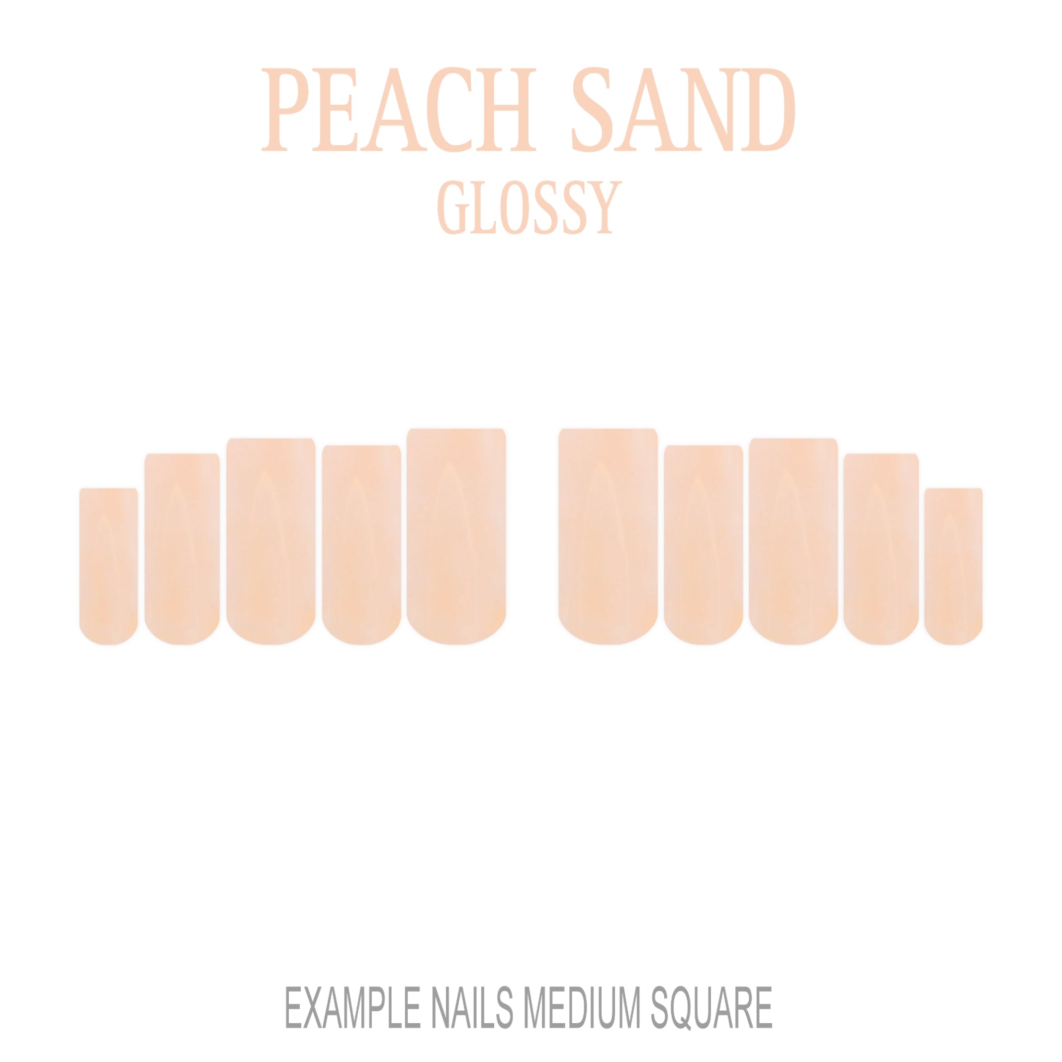 Peach Sand peach nude press-on nails