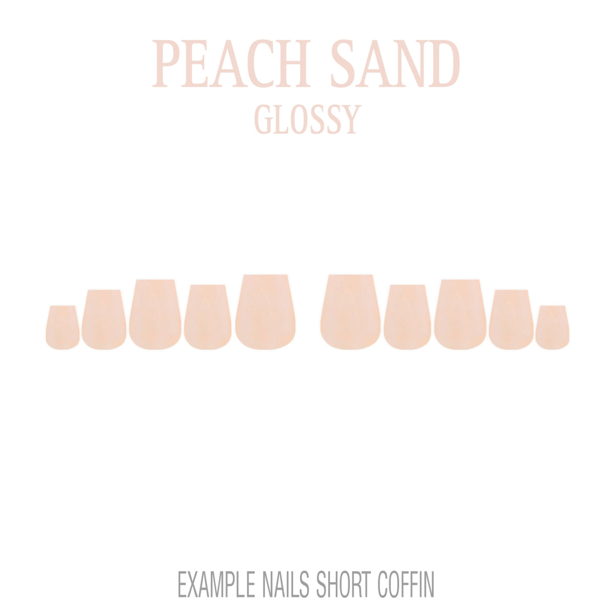 Peach Sand peach nude press-on nails
