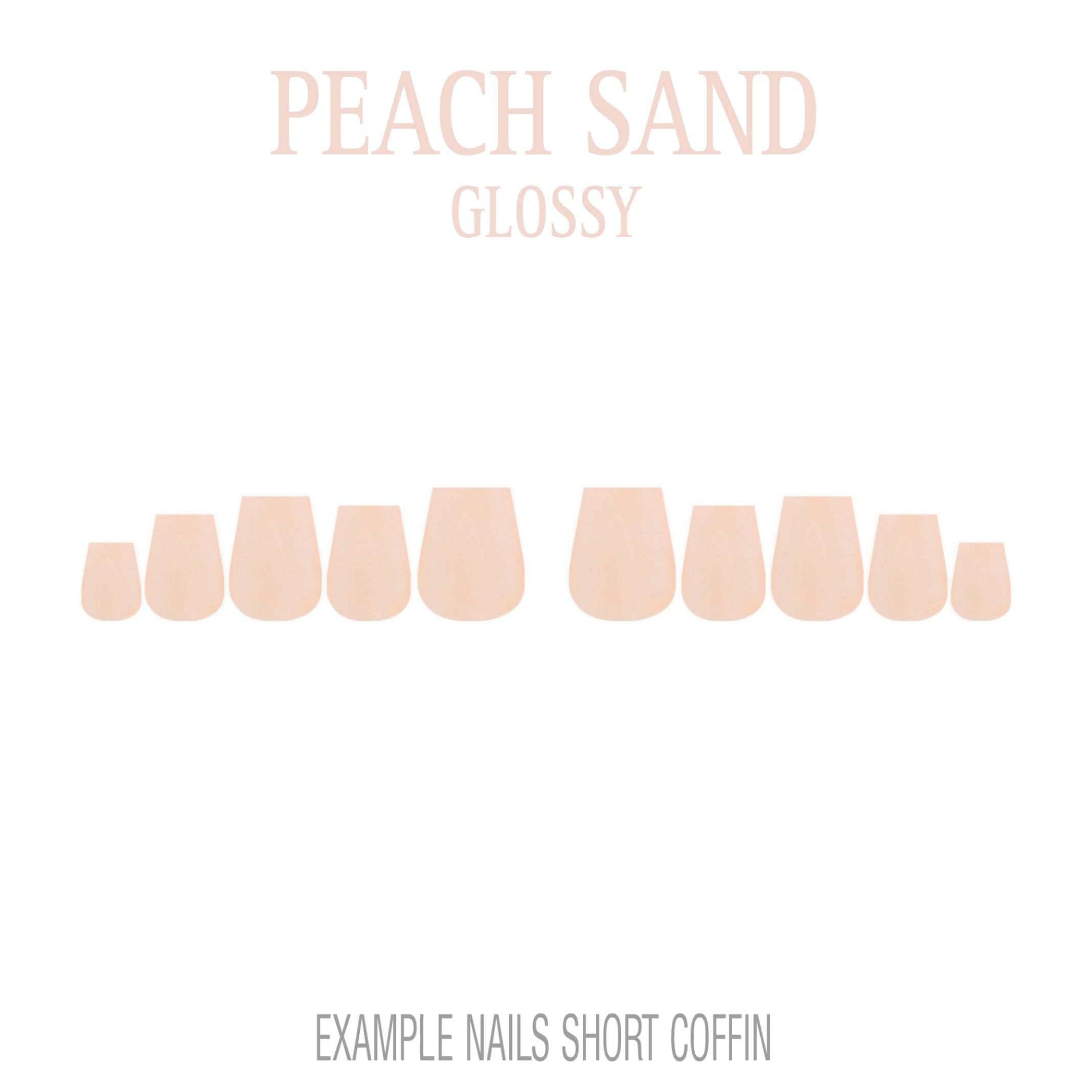 Peach Sand peach nude press-on nails