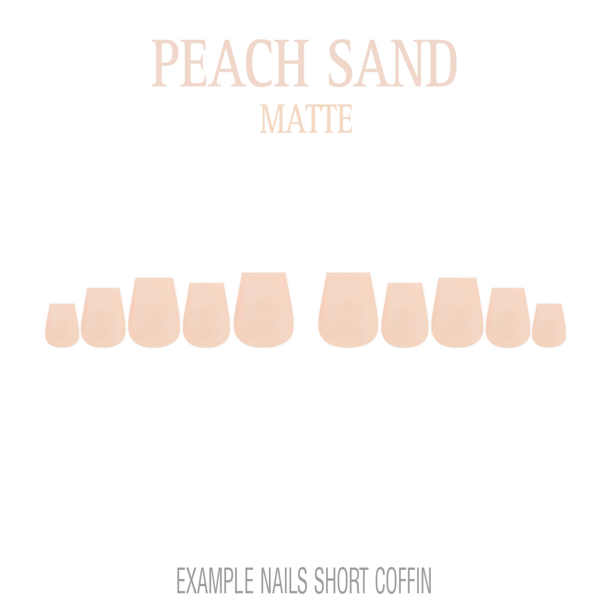 Peach Sand peach nude press-on nails