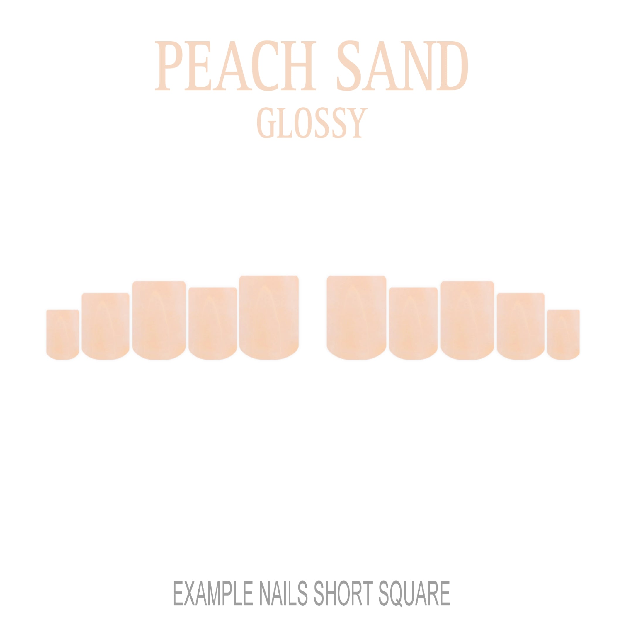 Peach Sand peach nude press-on nails