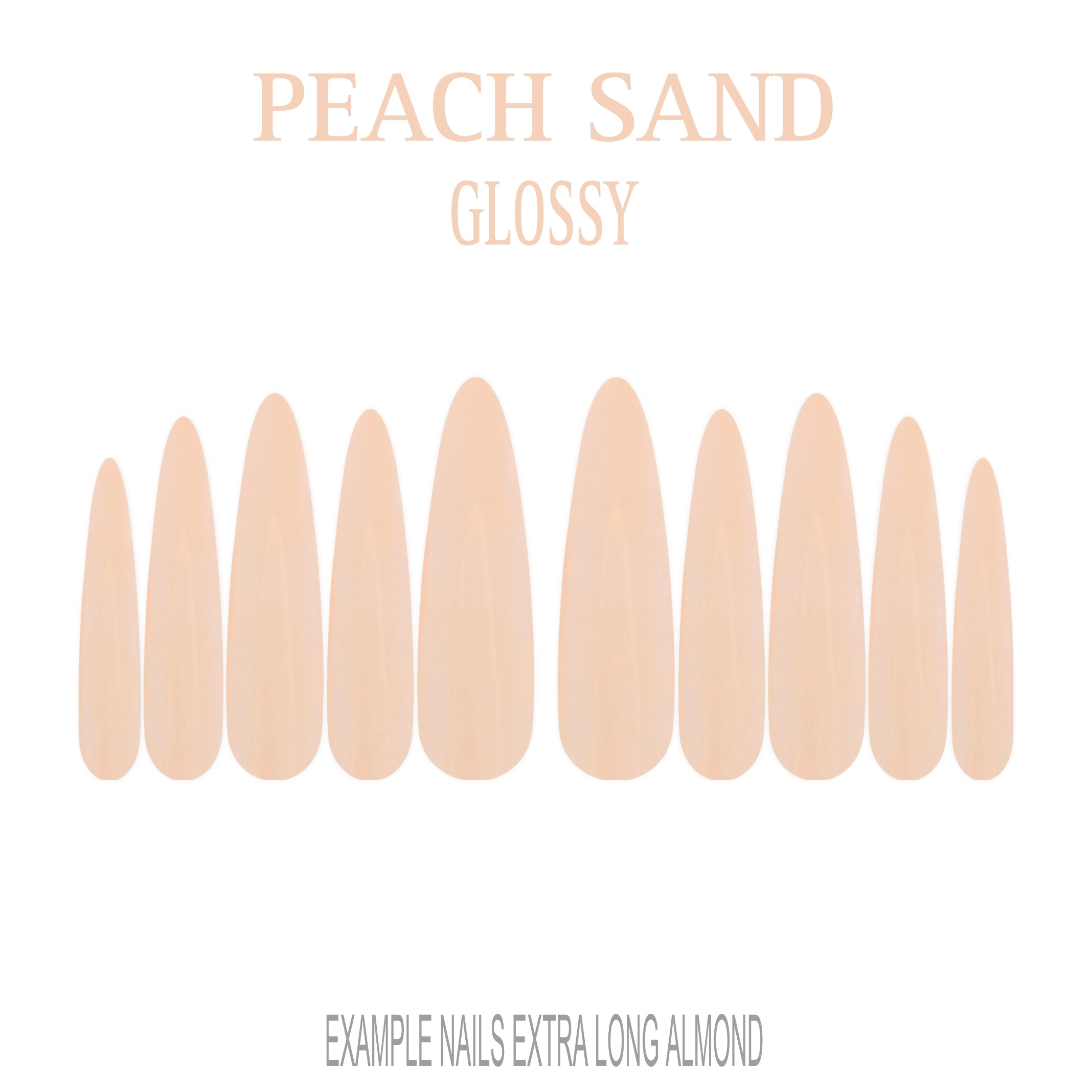 Peach Sand peach nude press-on nails