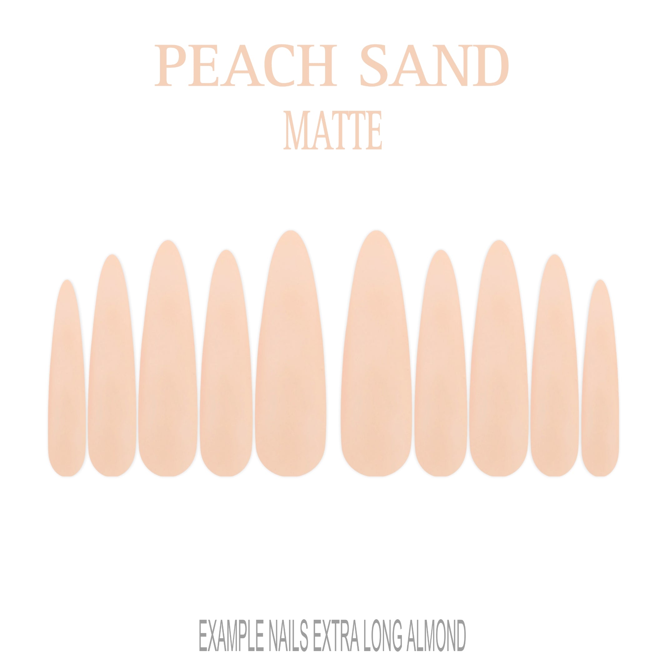 Peach Sand peach nude press-on nails