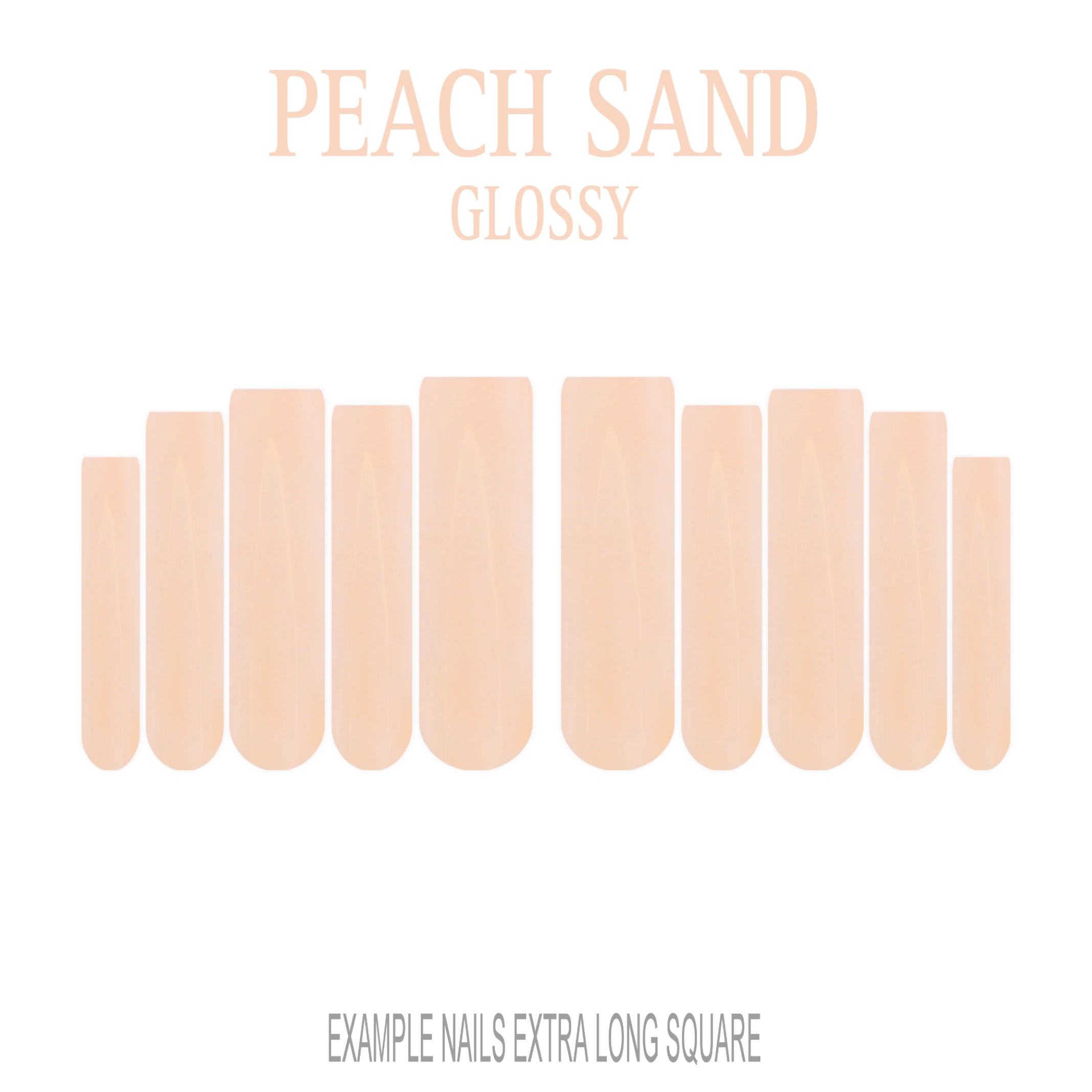 Peach Sand peach nude press-on nails