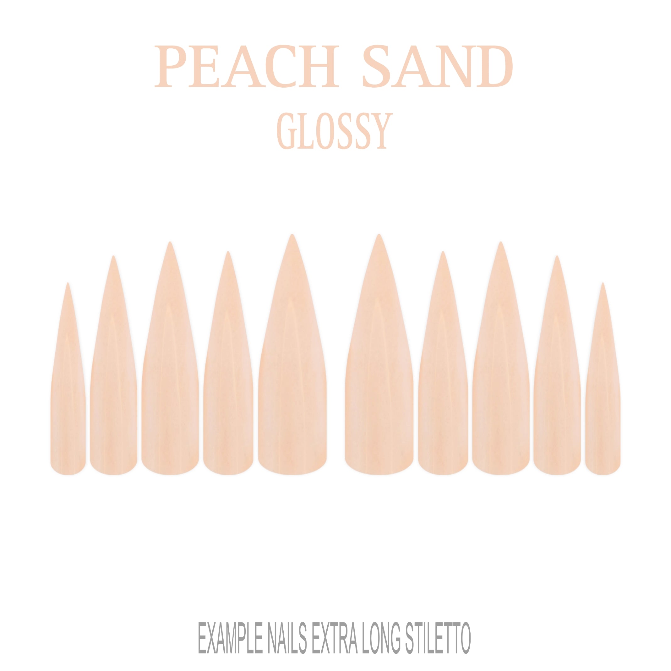 Peach Sand peach nude press-on nails