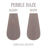Pebble Haze grey nude press-on nails