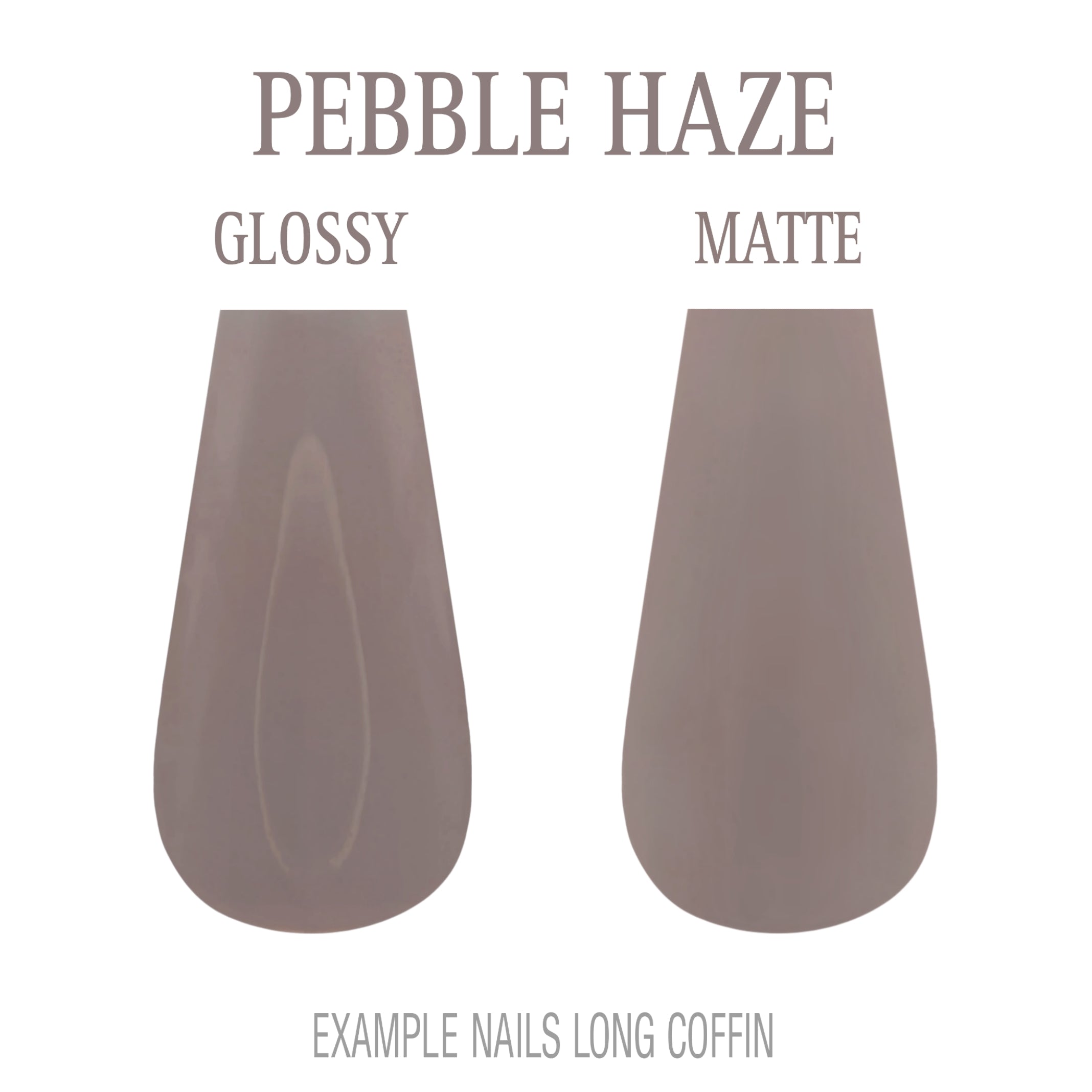 Pebble Haze grey nude press-on nails