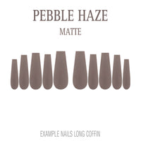 Pebble Haze grey nude press-on nails