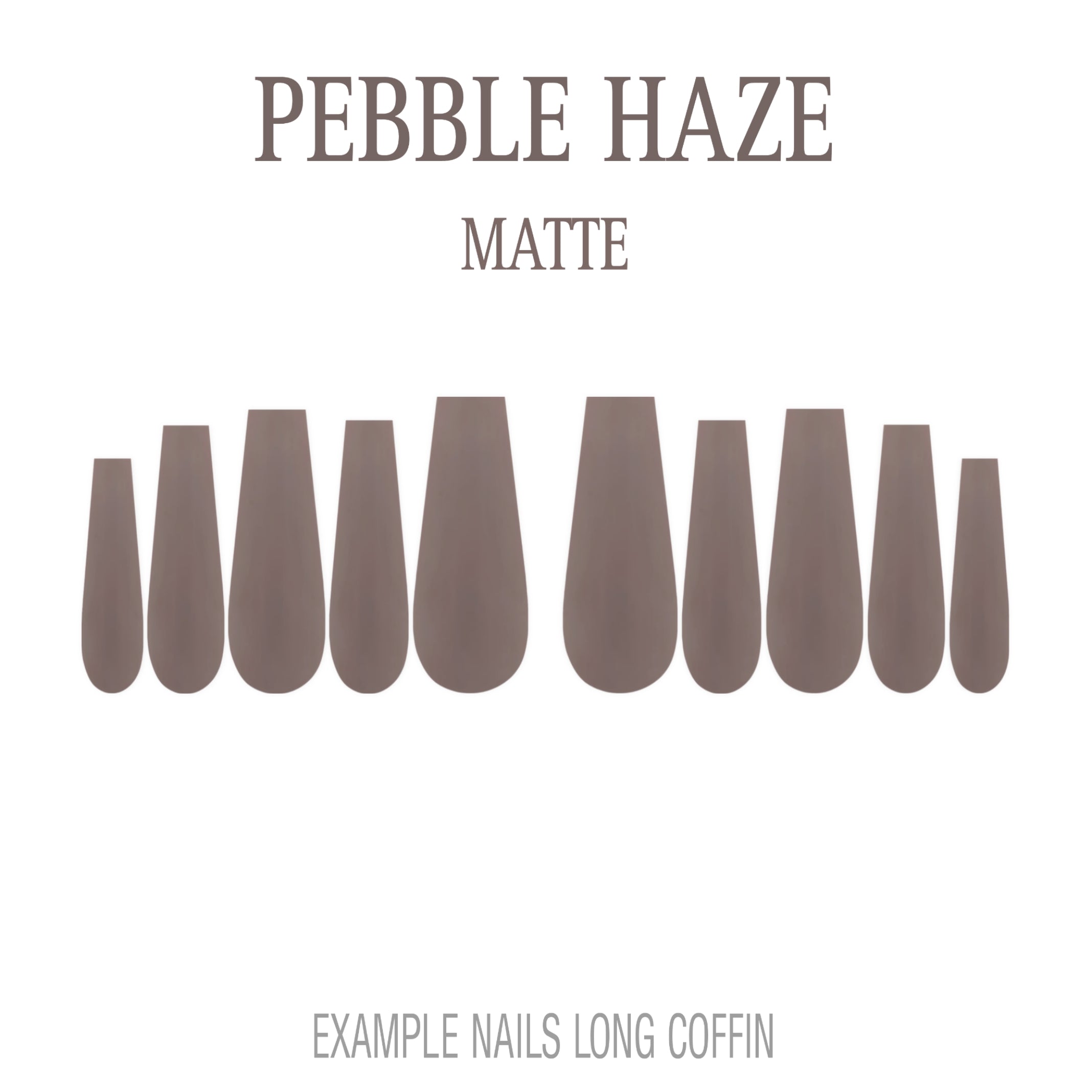 Pebble Haze grey nude press-on nails