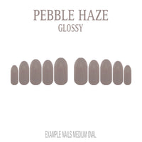 Pebble Haze grey nude press-on nails