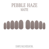 Pebble Haze grey nude press-on nails