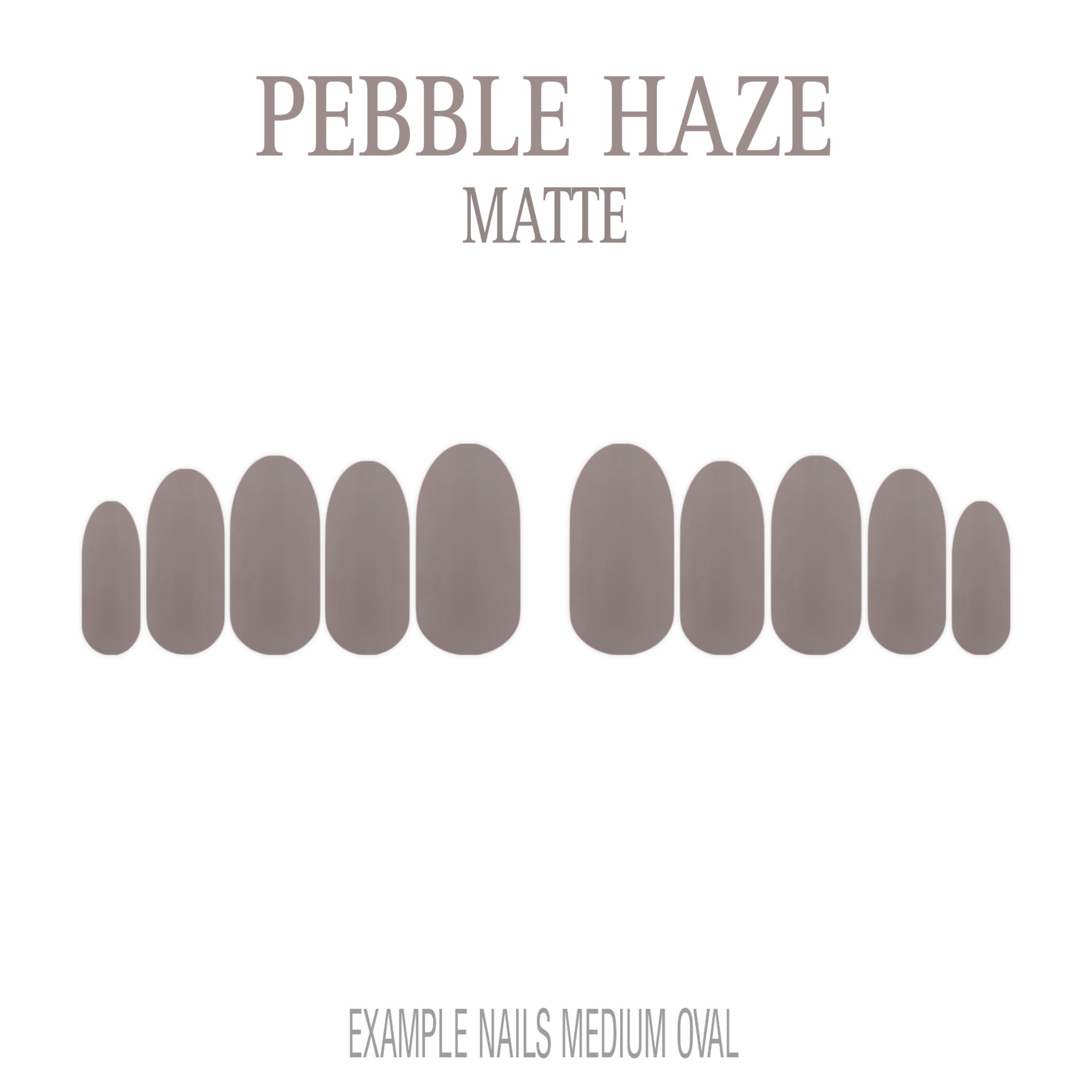 Pebble Haze grey nude press-on nails