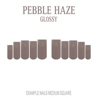 Pebble Haze grey nude press-on nails